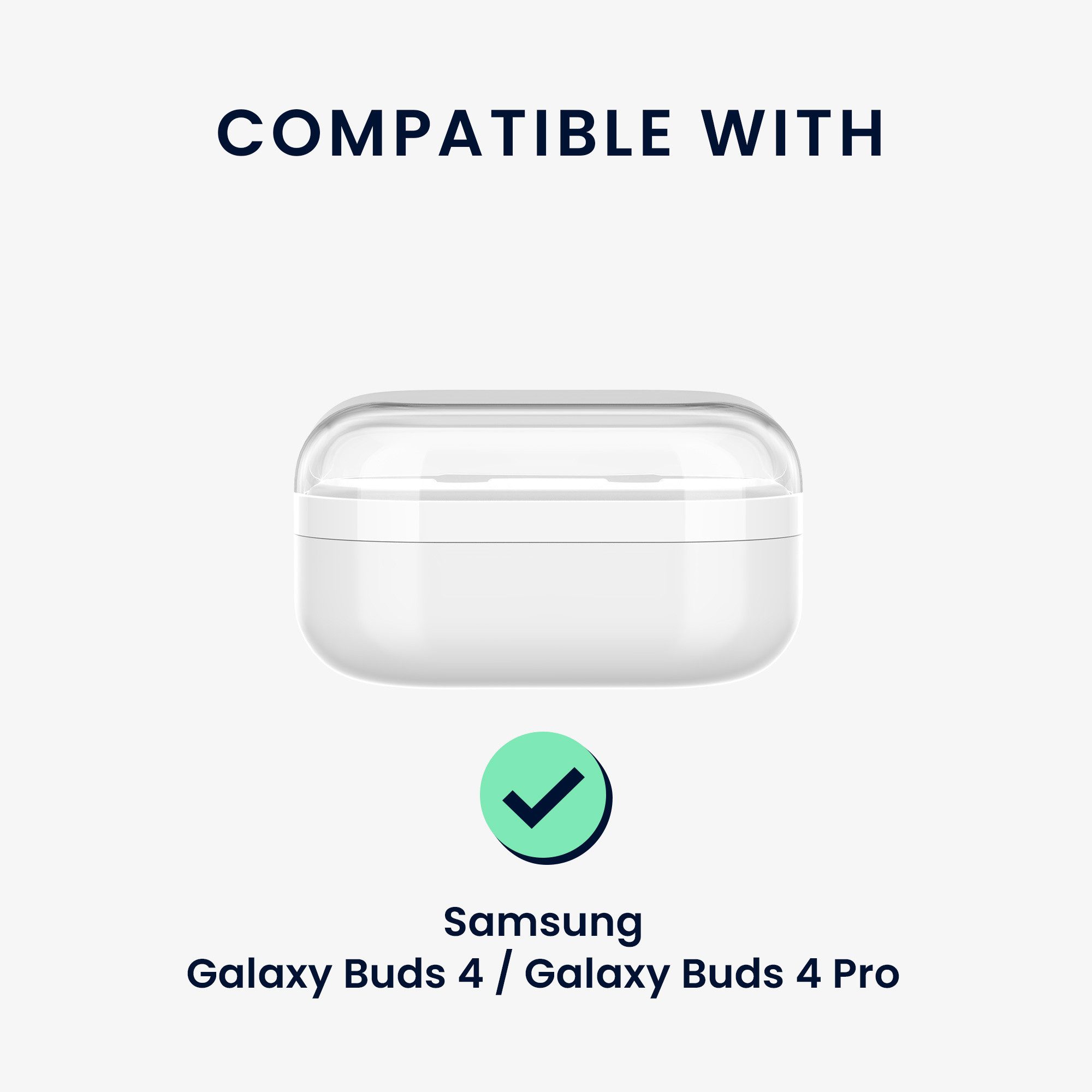 kwmobile Kopfhörer-Schutzhülle Kopfhörer Case fürSamsung Galaxy Buds 4 / Galaxy Buds 4 Pro Hülle, Headphones TPU Cover mit Standfunktion und Sicherheitsverschlu – Bild 2 von 5