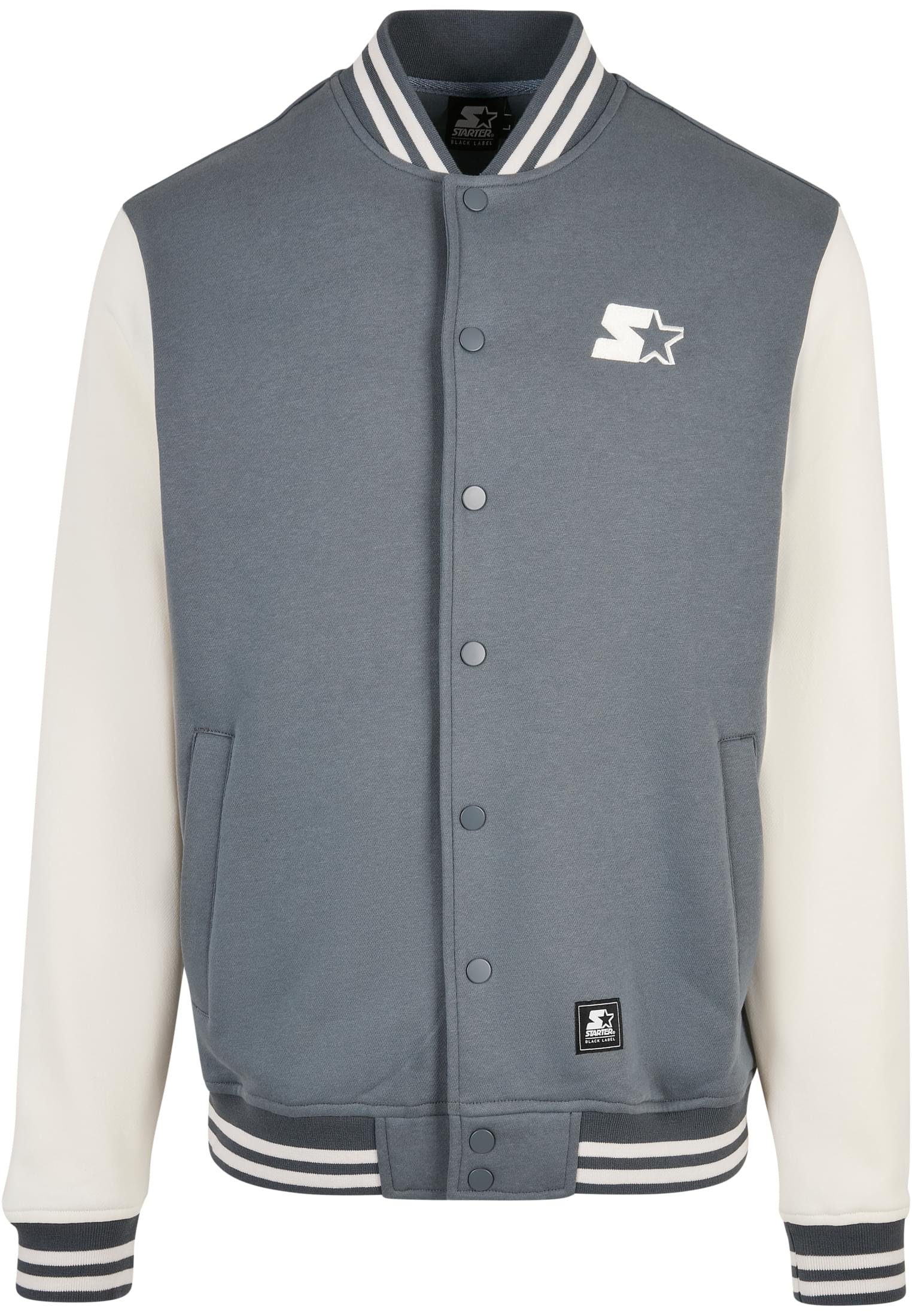 Starter Outdoorjacke Herren Starter College Fleece Jacket (1-St) heavymetal/palewhite