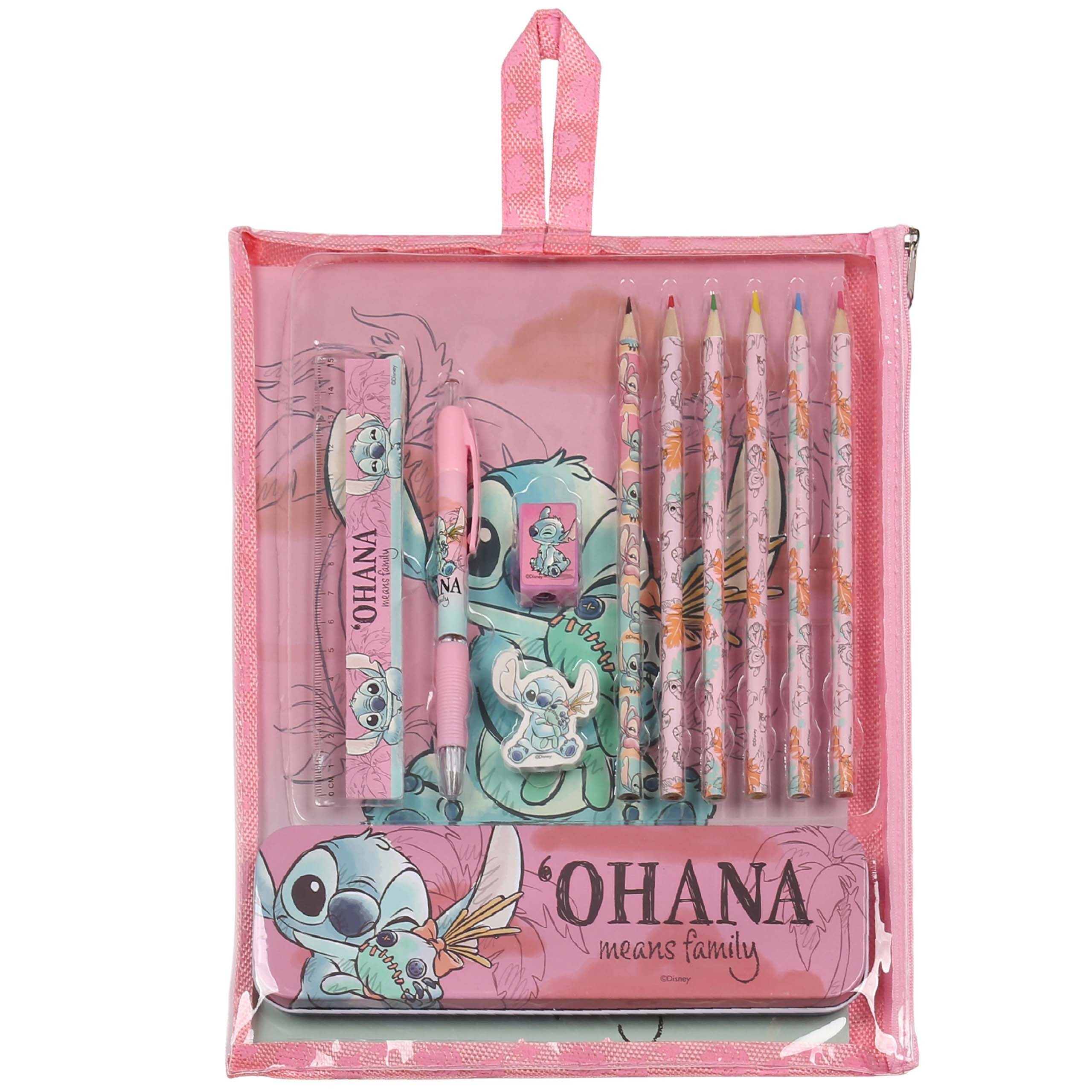 Sarcia.eu Federmäppchen DISNEY Stitch Schulset Mädchen, großes Schreibwaren-Set Zubehör