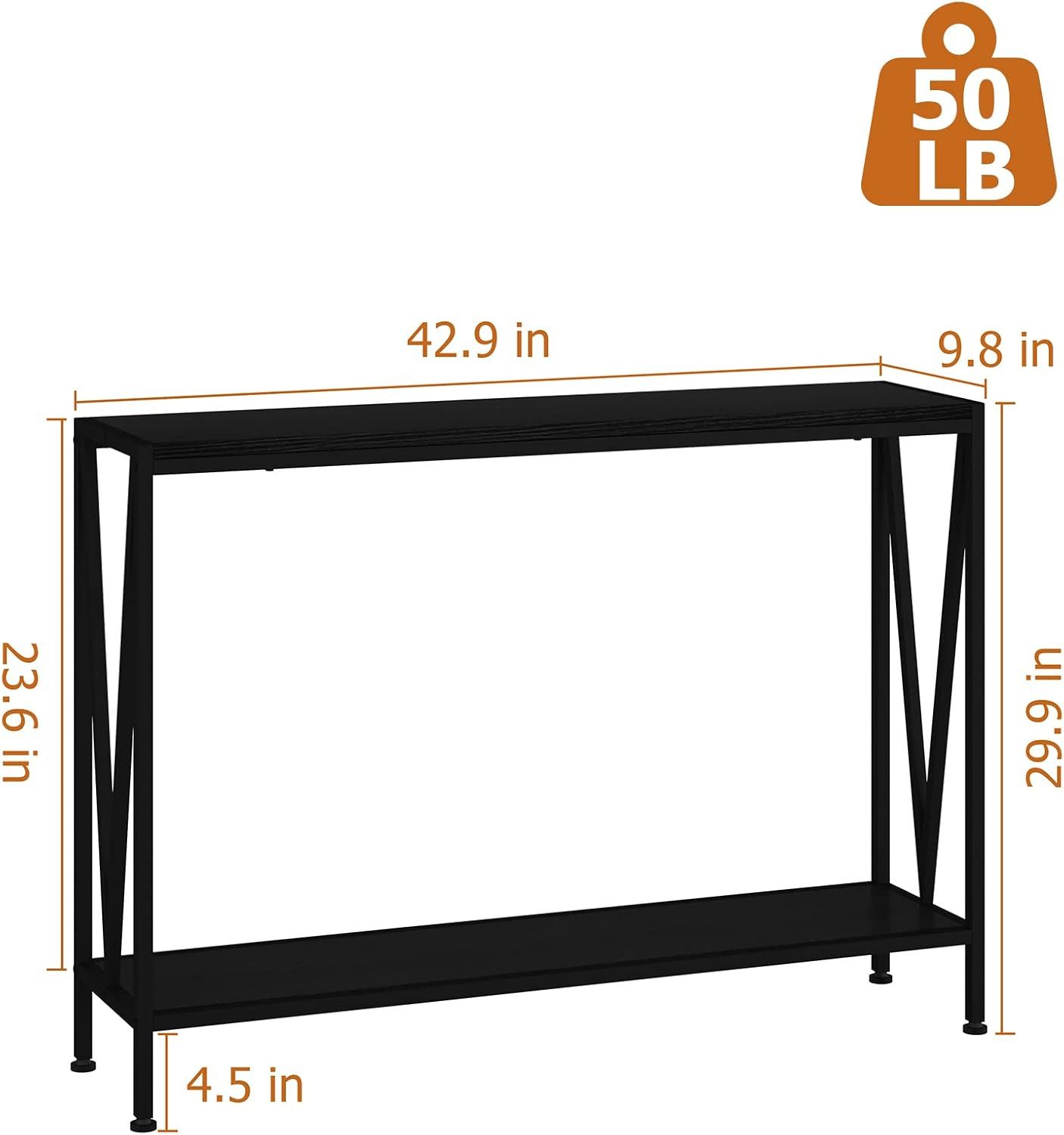 GarveeMore Konsolentisch,Beistelltisch,Holz und Metall Sofatisch mit günstig online kaufen