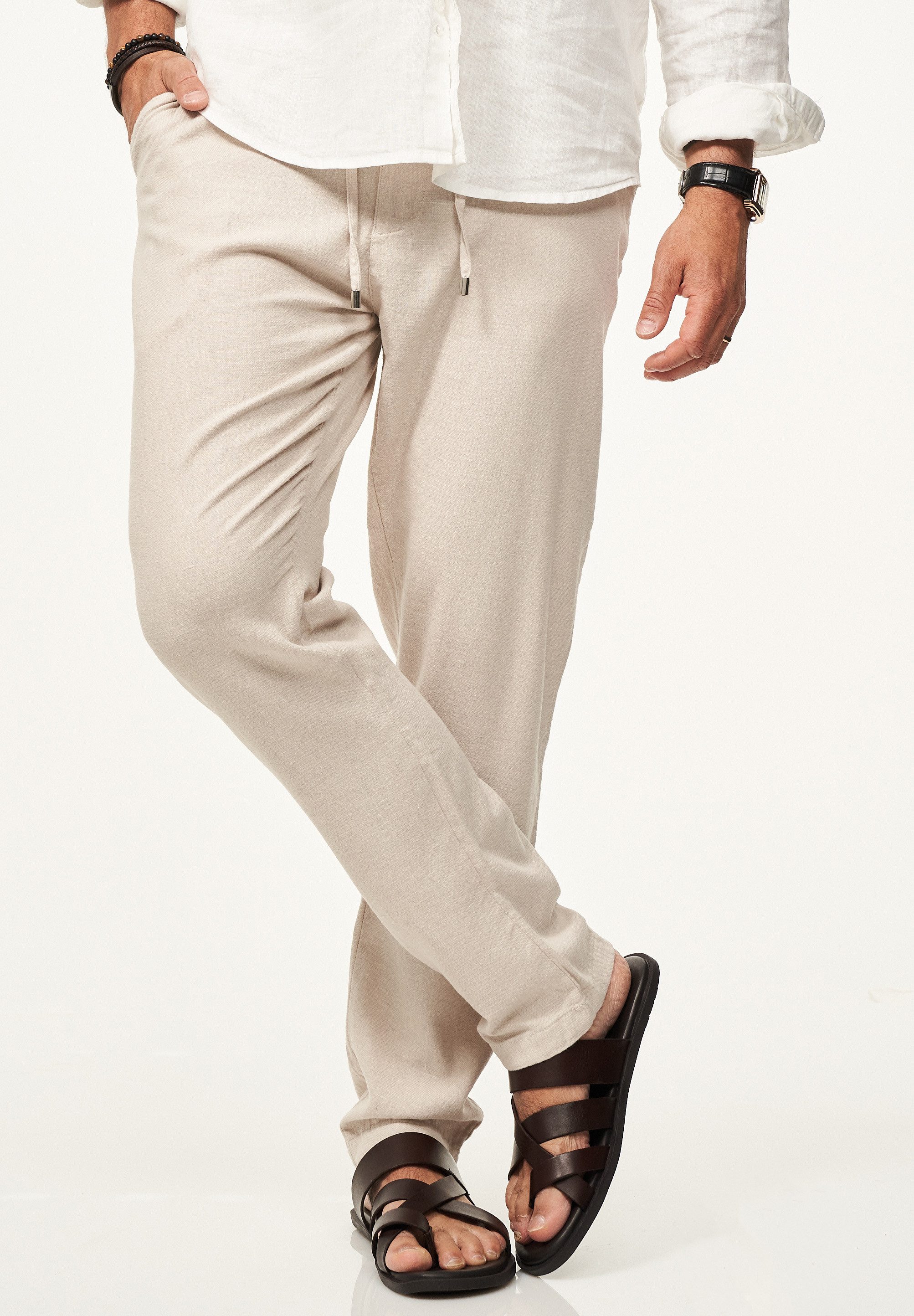 behype Leinenhose im Chinohosen Stil mit günstig online kaufen