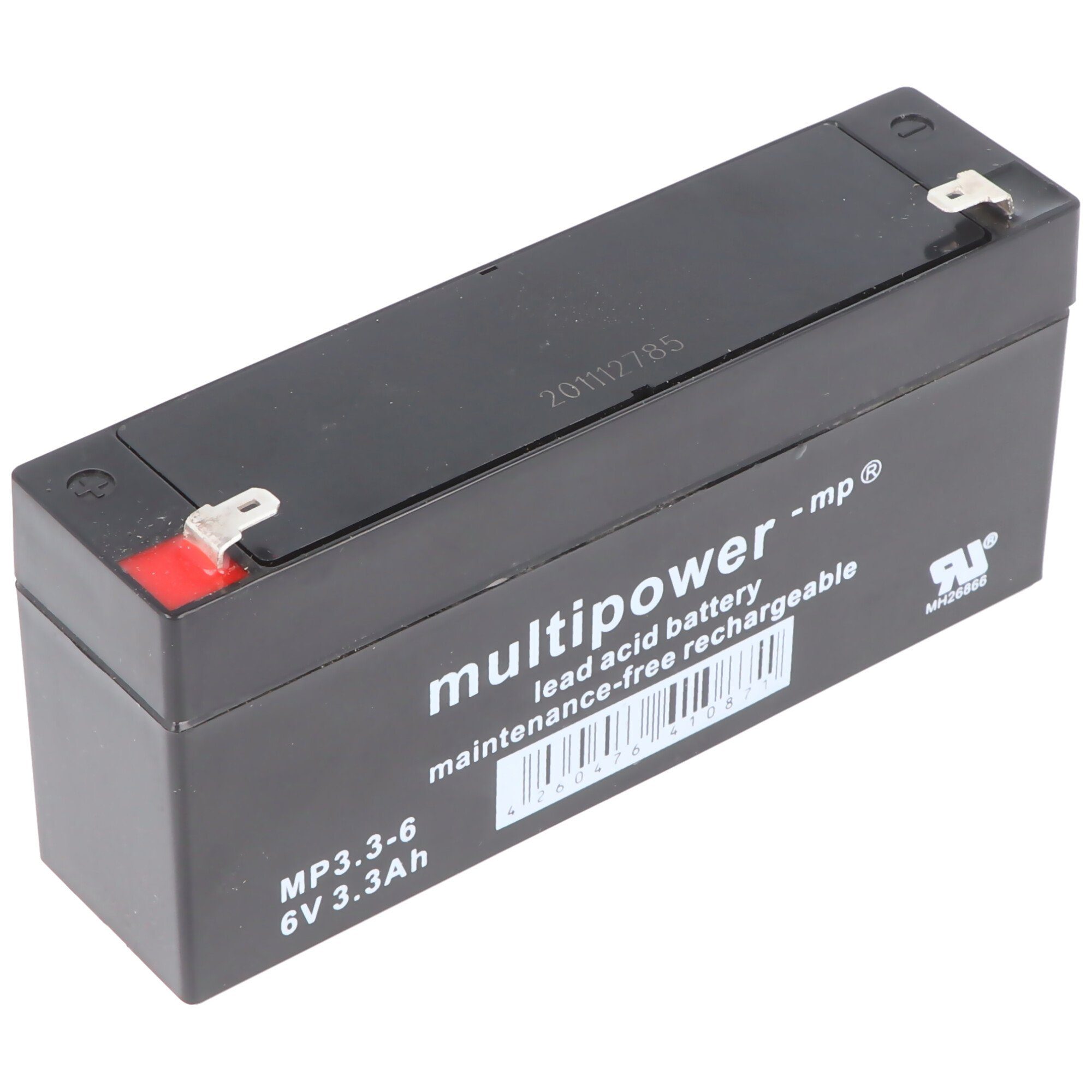 Multipower Multipower Blei-Akku MP3.3-6 mit Faston Kontakt 4,8mm Akku 3300 mAh (6,0 V)