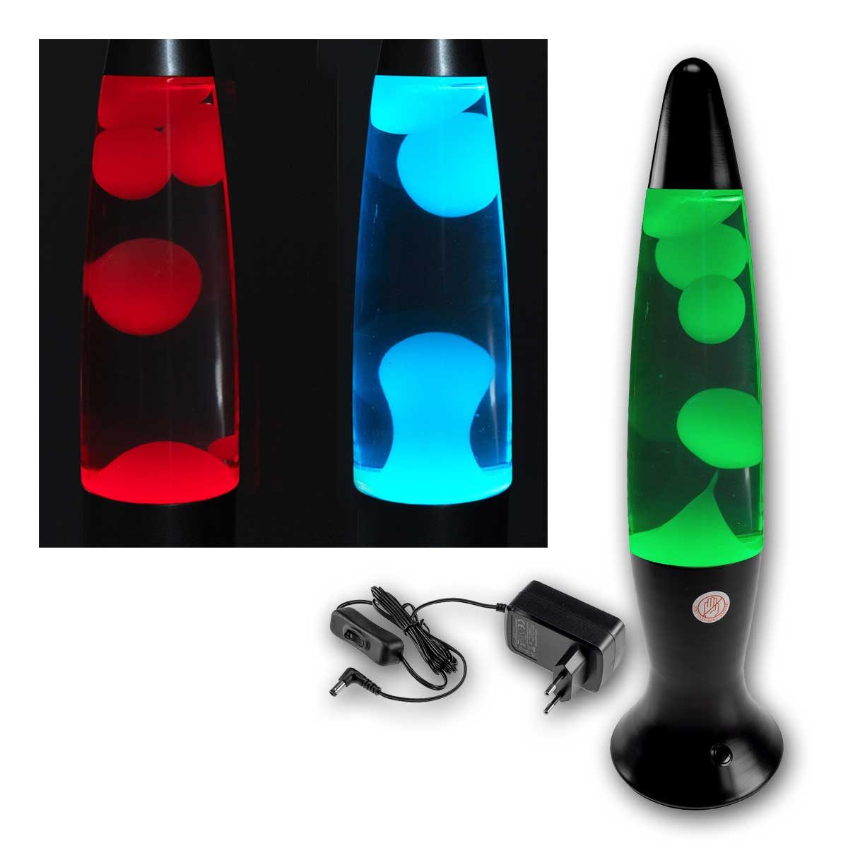 ChiliTec Lavalampe Lavalampe "CTL Funky LED" RGB 40cm hoch, schwarz