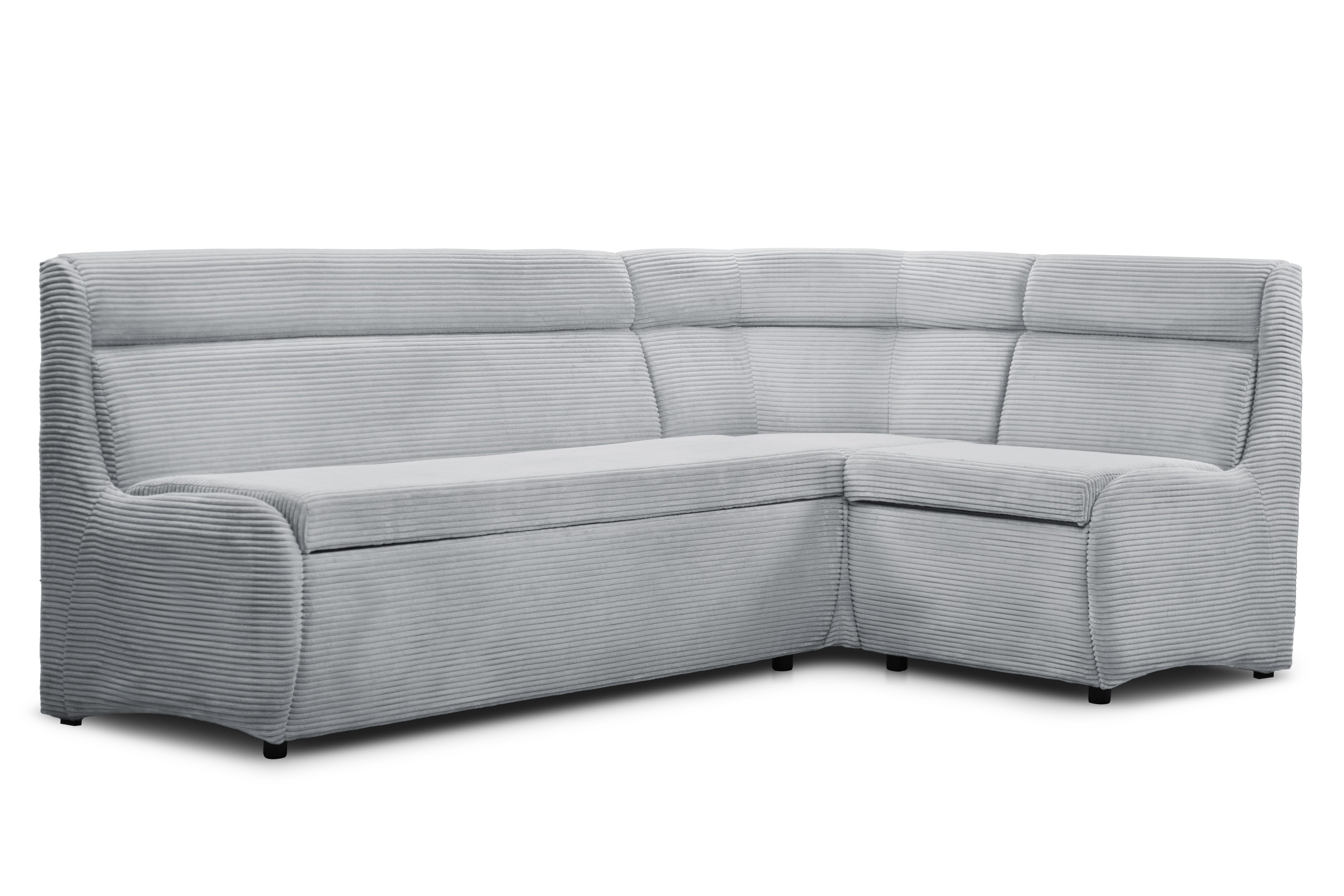 Rodnik Eckbank 215 x 132 cm mit Stauraum Vesta, Schenkel wechselbar, Premium-Polsterstoff