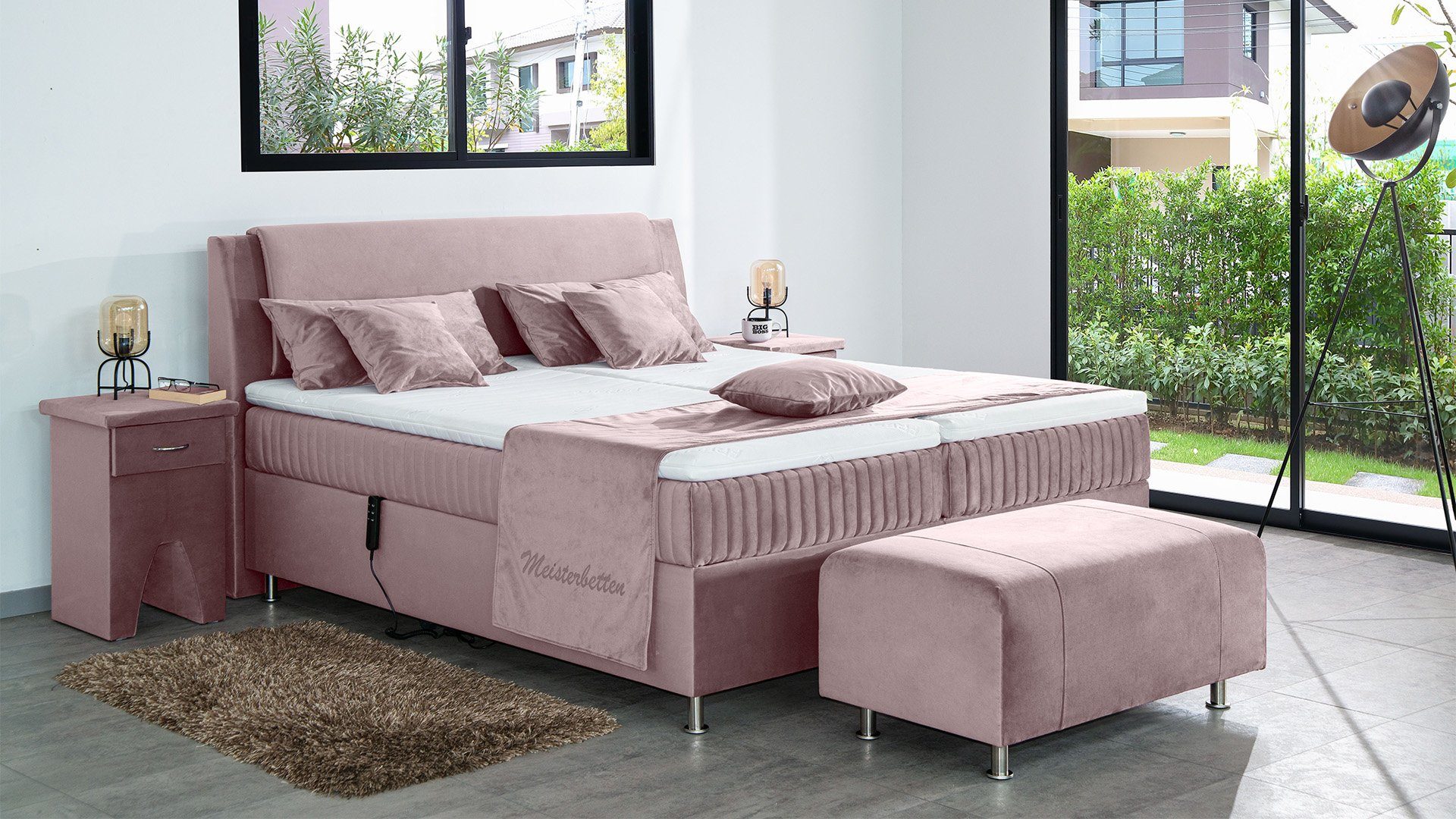Meisterbetten Boxspringbett Mari (mit Motor, 7-Zonen günstig online kaufen