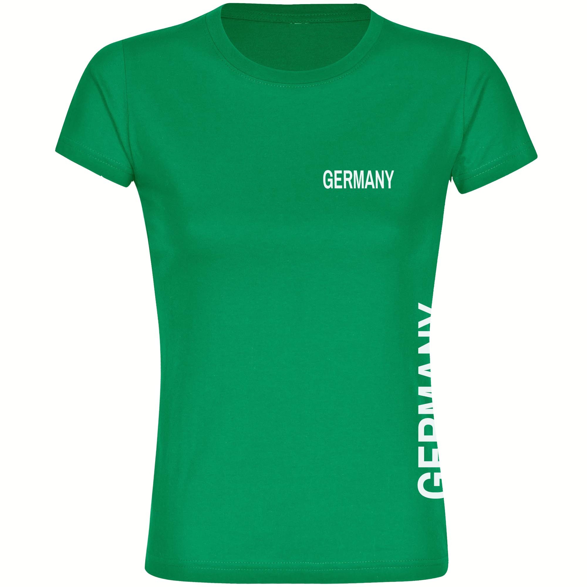 multifanshop T-Shirt Damen Germany - Brust & Seite - Frauen