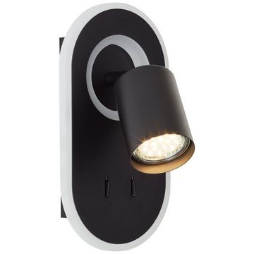 Lightbox LED Wandleuchte, ohne Leuchtmittel, LED Wandspot, 22 x 12 x 16 cm, 10 W, 1200 lm, 3000 K & 1 x GU10