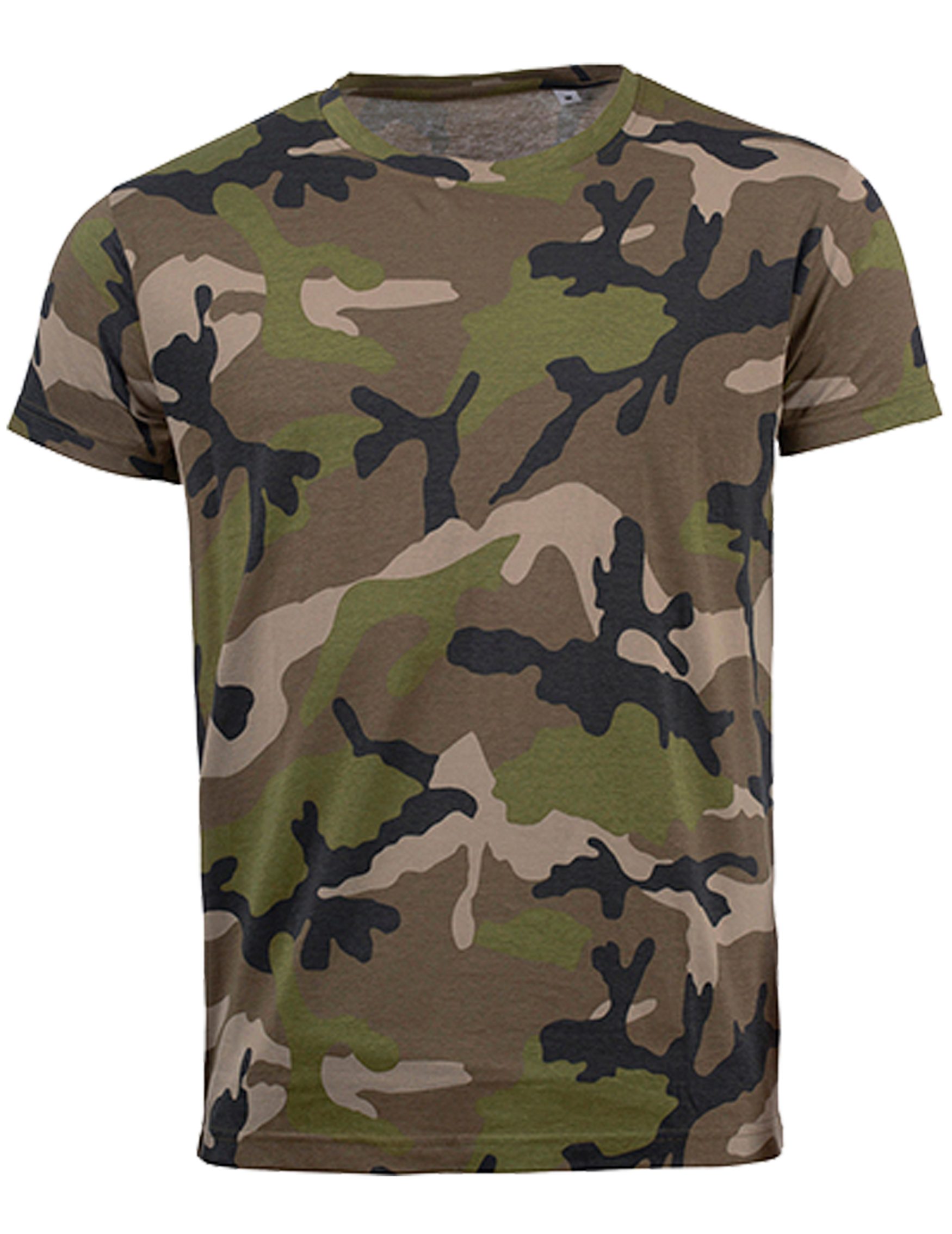 & Grau Blau Grün T-Shirt Farben in Camouflage Art Green Shirt Camo Tarn und Camo Army Detail lieferbar, Look Military,