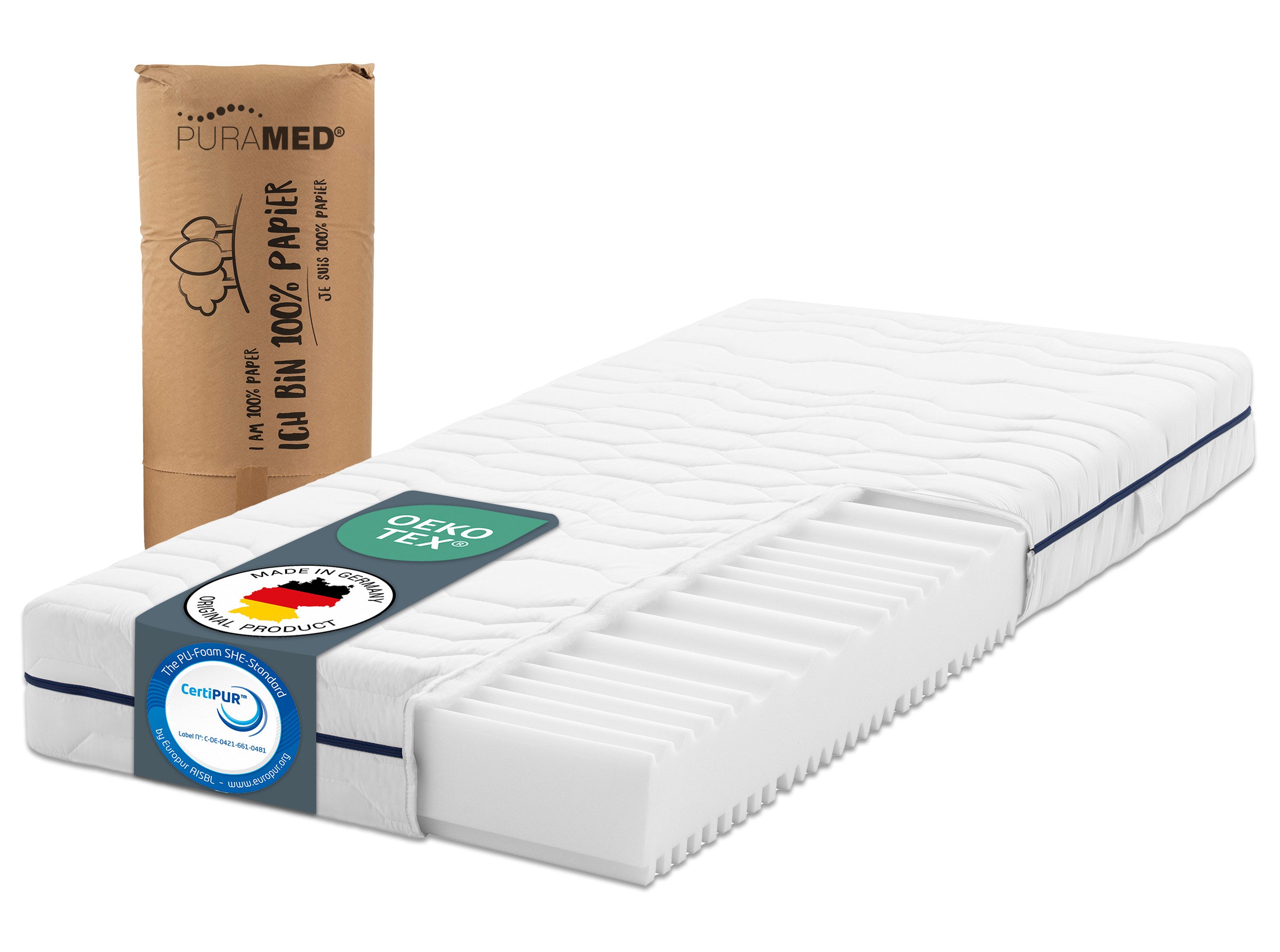 Kaltschaummatratze PURAMED 7-Zonen-Kaltschaummatratze mit waschba..., RAVEN günstig online kaufen