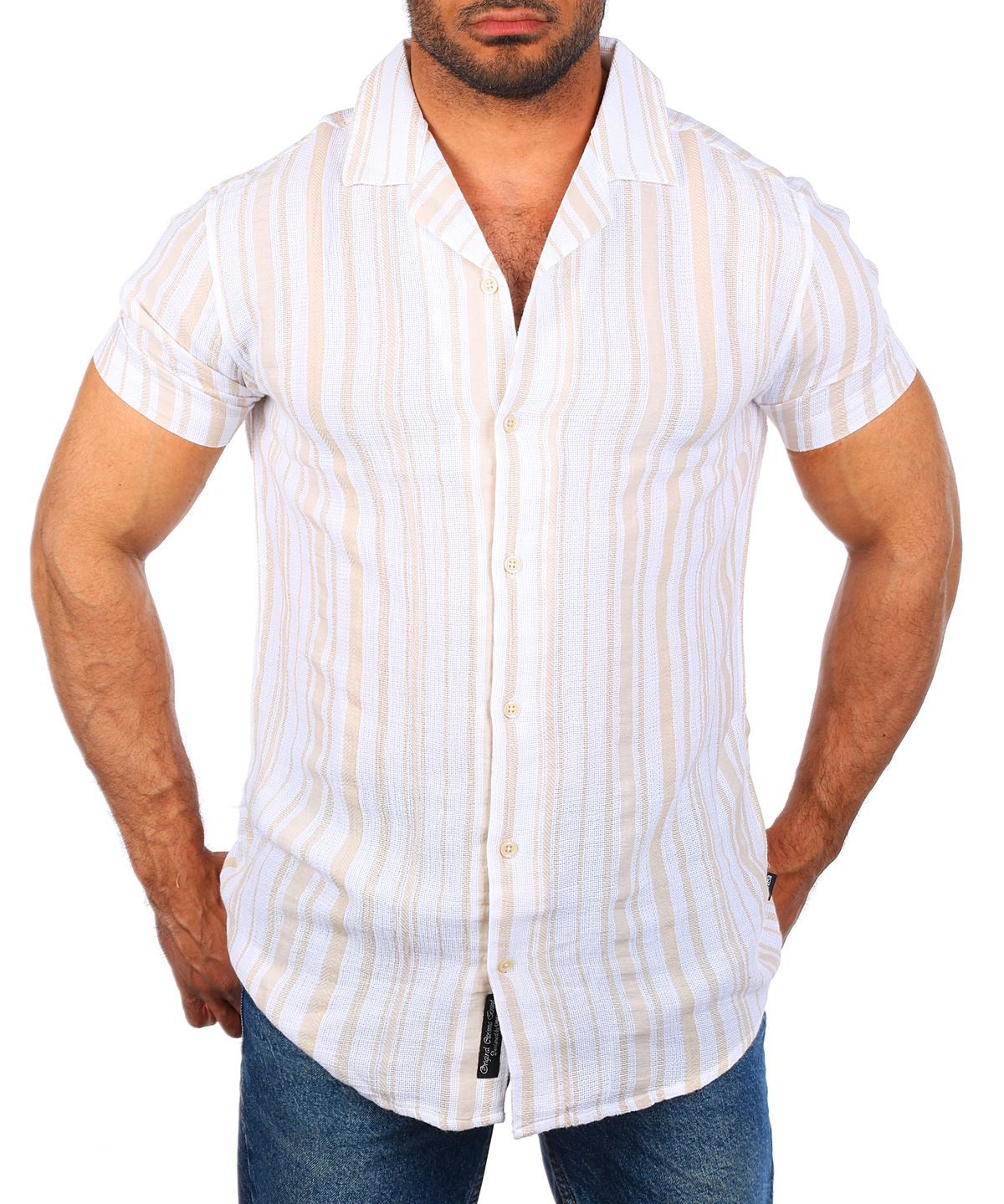 CARISMA Kurzarmhemd Herren Hemd trendig angenehm wertig grob gewebt 9176-93 günstig online kaufen