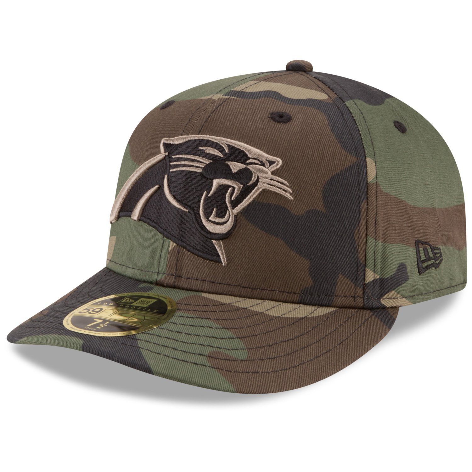 New Era Fitted Cap Carolina Teams 59Fifty NFL Panthers woodland Profile Low