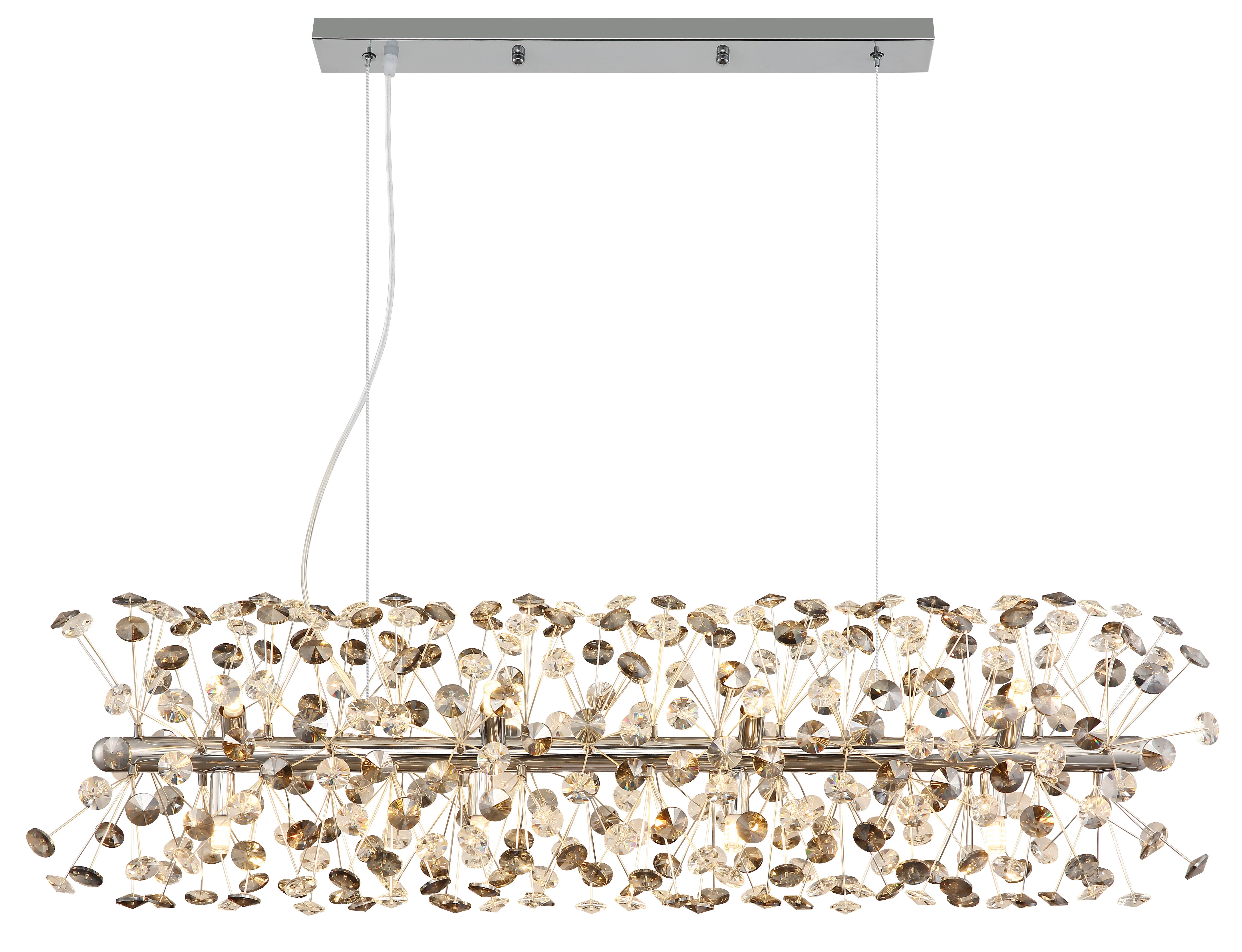 GLOBO LIGHTING Hängeleuchte KATRINA, LED fest integriert, Warmweiß, Luster Hängelampe Esszimmer Esstisch-Lampe elegant