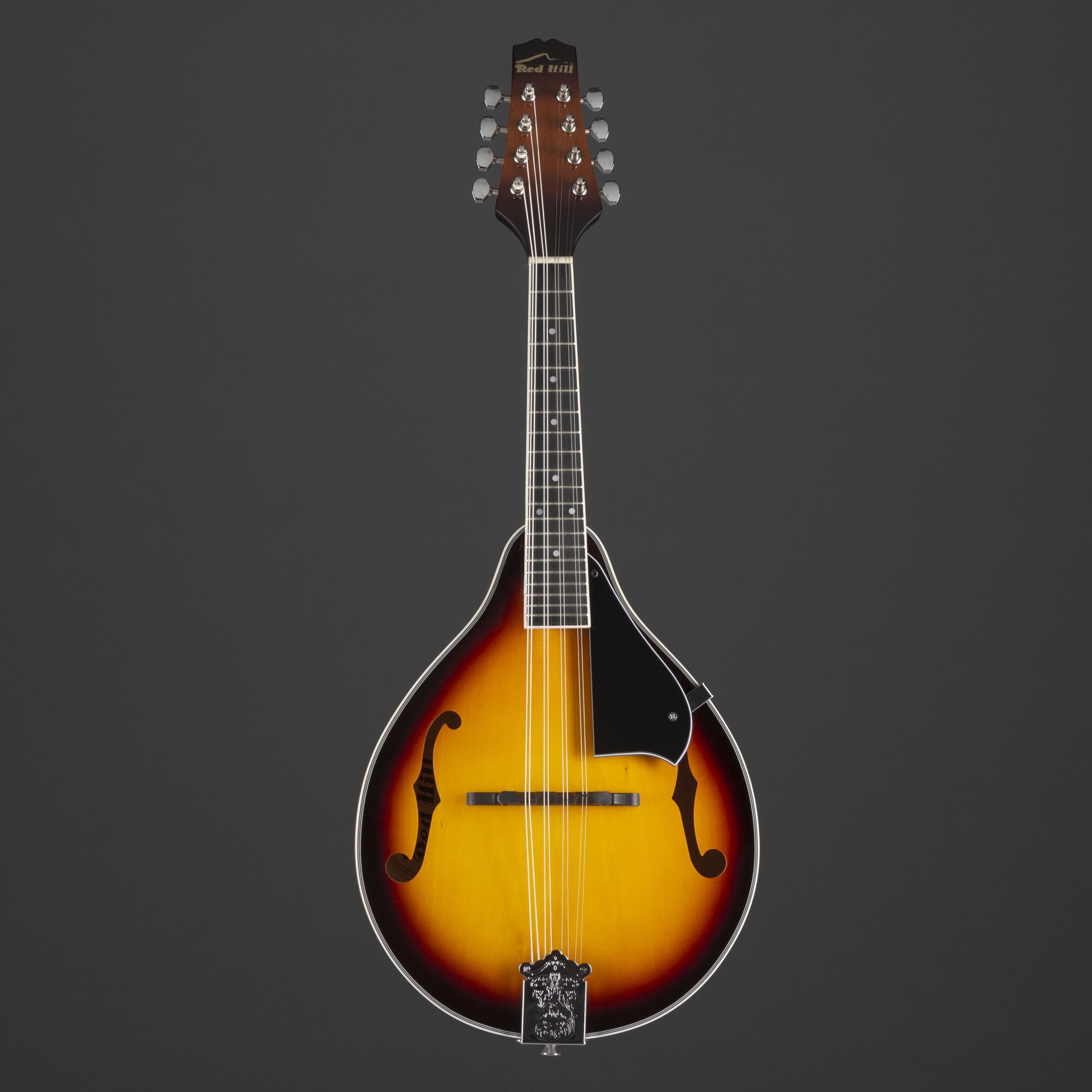 Red Hill Mandoline, A-Style Mandoline Sunburst Hochglanz 355mm Mensur Laminierte Lindendecke Composite Griffbrett 20 Bünde 30mm Sattelbreite Open-Gear Mechaniken Sunburst Lackierung, Diverse Saiteninstrumente, Mandolinen, Mandoline, A-Style Mandoline, Sunburst Hochglanz Mandoline