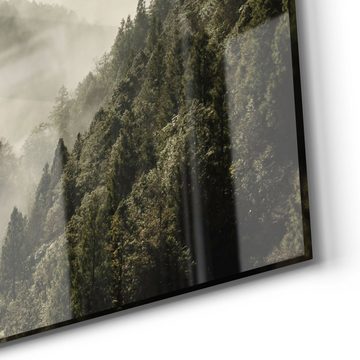 DEQORI Magnettafel 'Nebel in den Bergen', Whiteboard Pinnwand beschreibbar