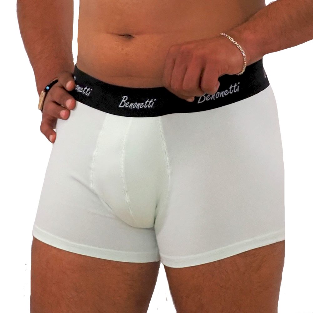 Benonetti Boxershorts weich, langlebig & atmungsaktiv, kein Aufrollen (3 Paar, 3-St., Packung, 3er-Pack) Mit Komfortbund und Logo, ohne kratzenden Zettel