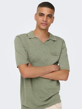 ONLY & SONS Poloshirt Einfarbiges Polo Hemd aus Baumwolle Kurzarm Shirt ONSACE 5025 in Grün