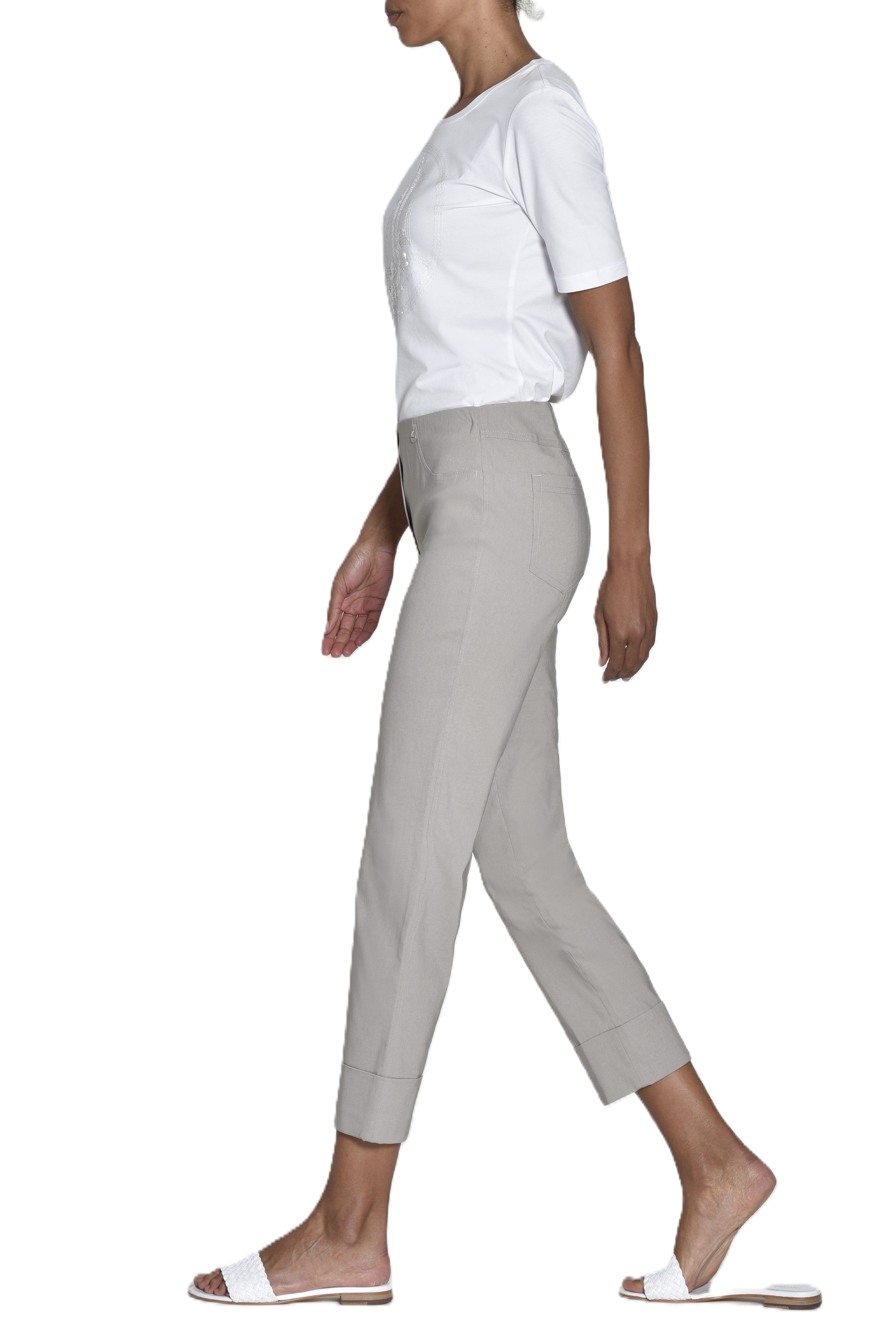 ROBELL Stoffhose Damen Style BELLA 7/8 Bengaline Sommerhose extrem bequem