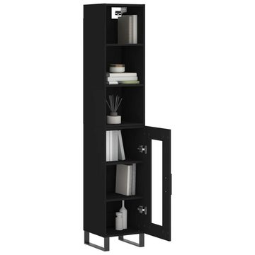 vidaXL Kleiderschrank Regal Highboard Schrank Schwarz 34,5x34x180 cm Holzwerkstoff