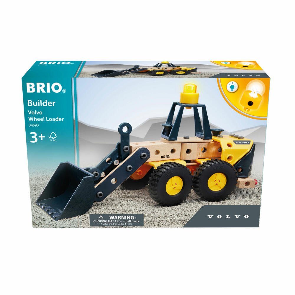 BRIO® Builder Volvo Frontlader Konstruktions-Spielset, (58 St)