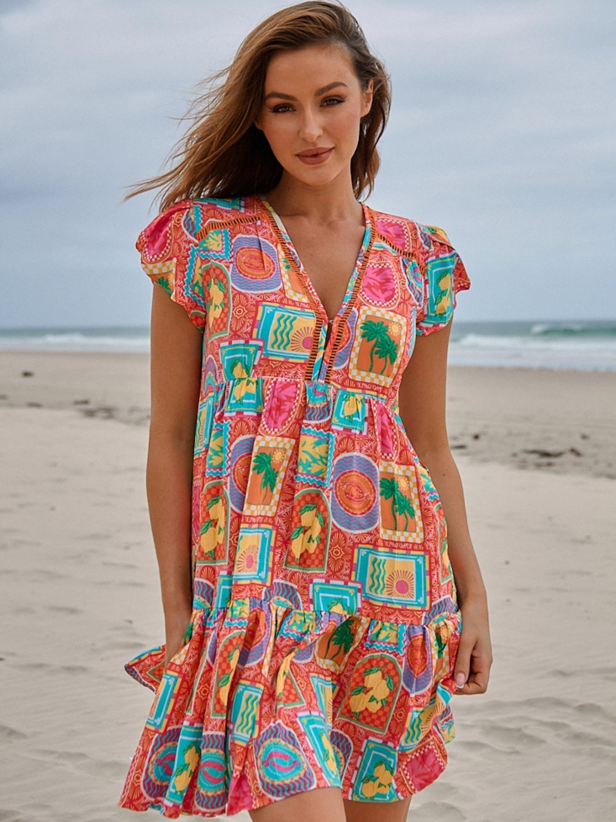 ANNIS Fashion & Accessoires Minikleid "CAPRI VIBES" v. Jaase (1-tlg) NEU, V günstig online kaufen