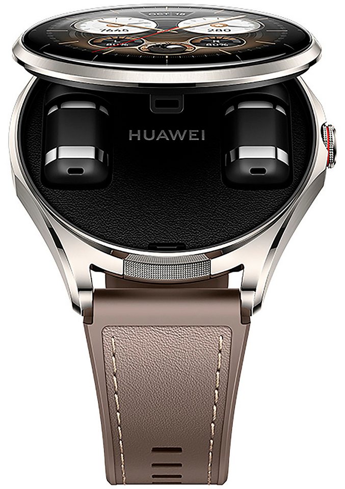 Huawei WATCH Buds 2 Smartwatch (3,8 cm/1,5 Zoll, Harmony OS), Smartwatch mit integrierten kabellosen In‑Ear‑Kopfhörern silberfarben