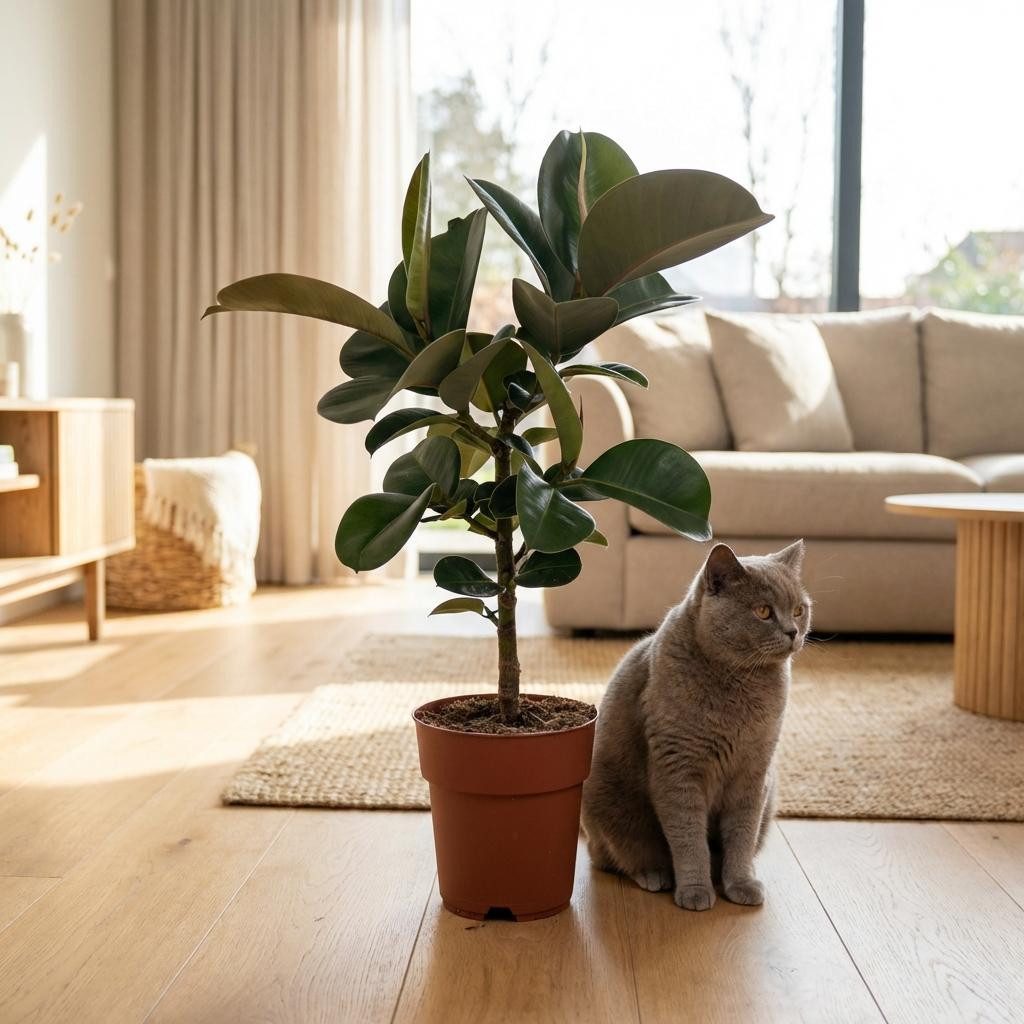 Florora Zimmerpflanze Ficus Elastica – 65 cm – Topf 19 cm – Bild 3 von 4