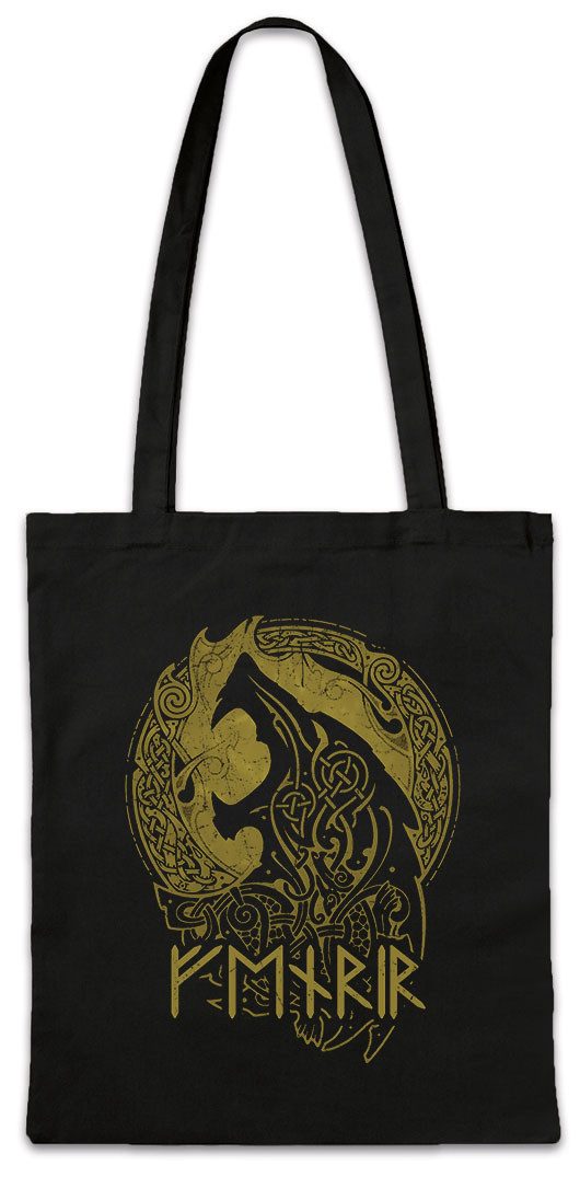 Urban Backwoods Beuteltasche Viking Fenrir C Stofftasche Fenris Fenriz Wolf Wolves Geri Freki (1-tlg), Wikinger Tyr Vikings Walhalla