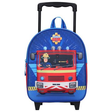 Vadobag Kinderrucksack Feuerwehrmann Sam 3D Trolley Rucksack, 31 cm - Feuerwehrauto, blau/rot (900-9448), Kinder Reisekoffer