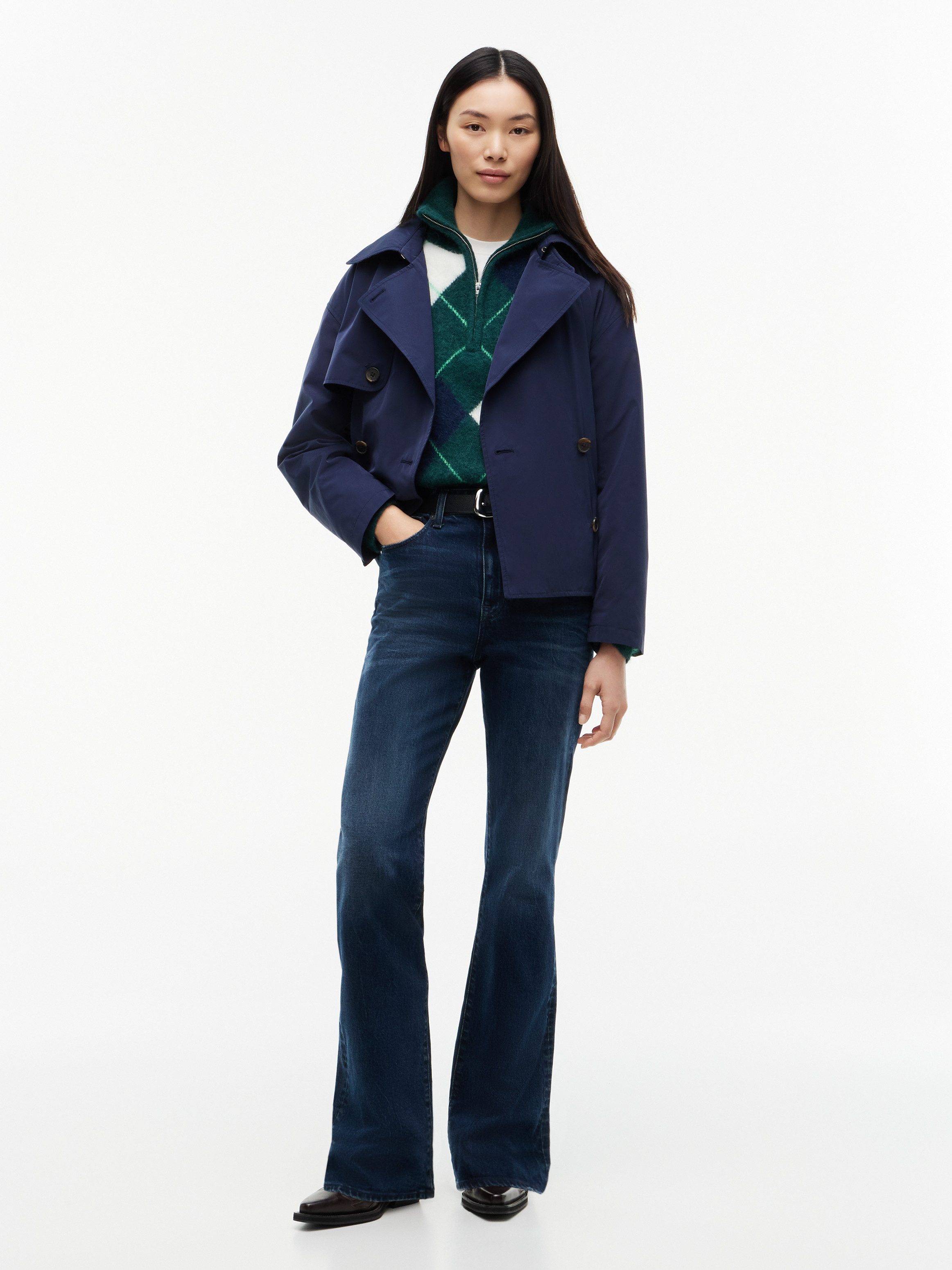 Tommy Jeans Kurzjacke TJW SHORT TRENCH JACKET Materialmix – Bild 5 von 5