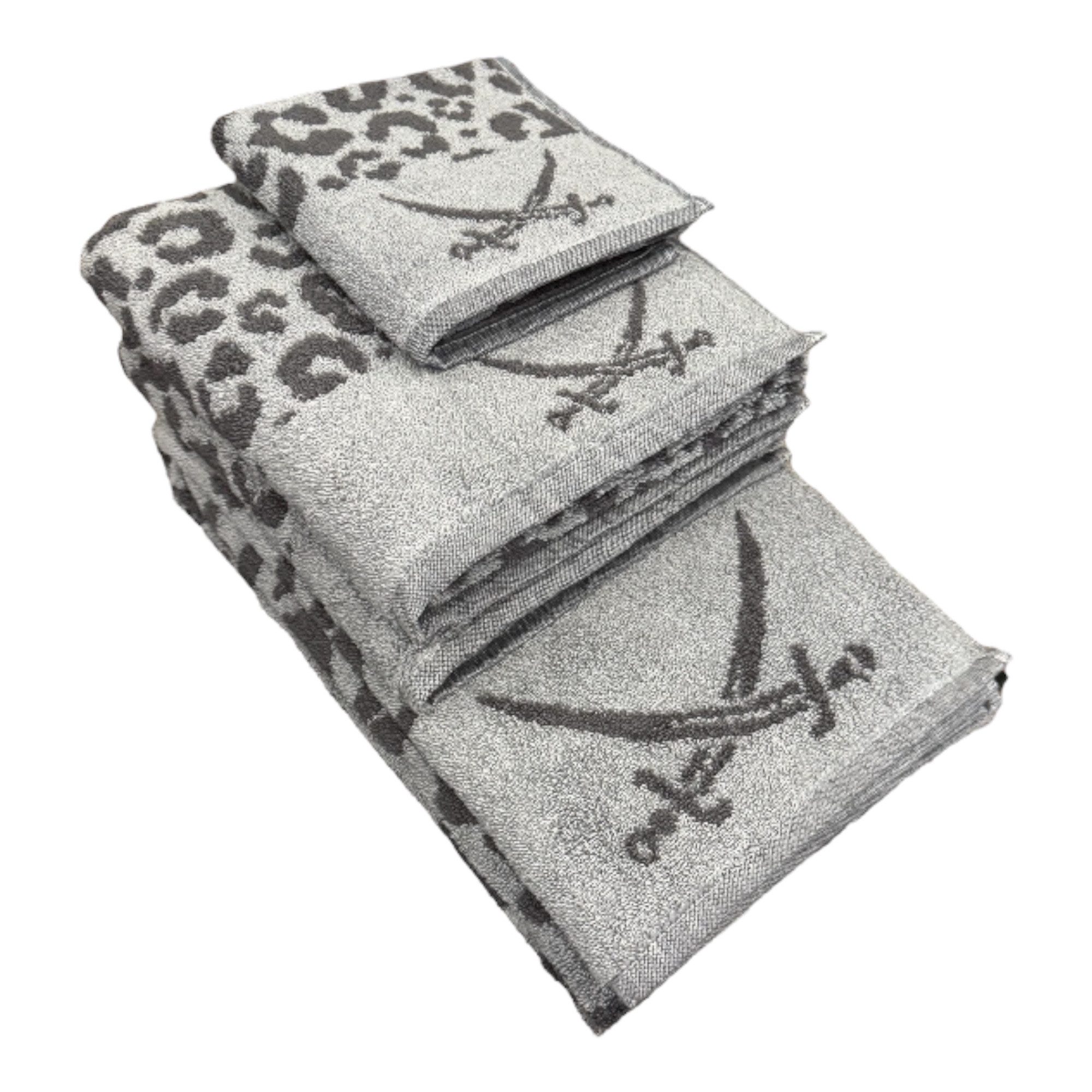 Sansibar Sylt Handtuch Set "LEO" hochwertiges Handtuchset mit modernem Design, (Spar-Set, 4-St), 100% Baumwolle, langlebig, saugstark, leicht gezwirnt