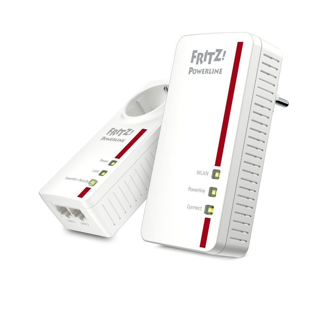 Fritz! FRITZ!Powerline 1260E WLAN Set 1200 Mbit/s Eingebauter Ethernet-Anschl WLAN-Repeater