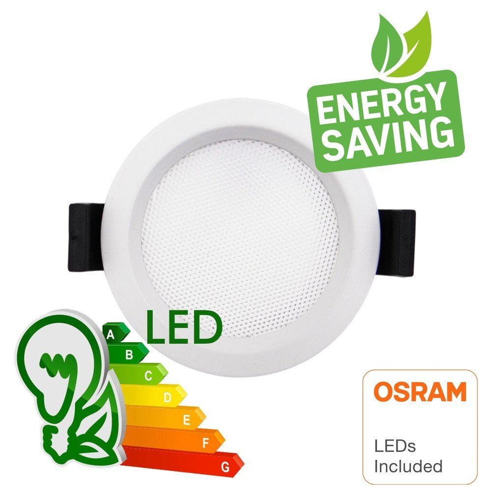 Osram LED Einbaustrahler »OSRAM LED Chip Einbauspots Rund Spar 10W 15W 30W  Farbtemperatur Verstellbar«, LED Deckenleuchte, LED Deckenlampe, LED  Downlight, LED Spots, LED Einbaustrahler
