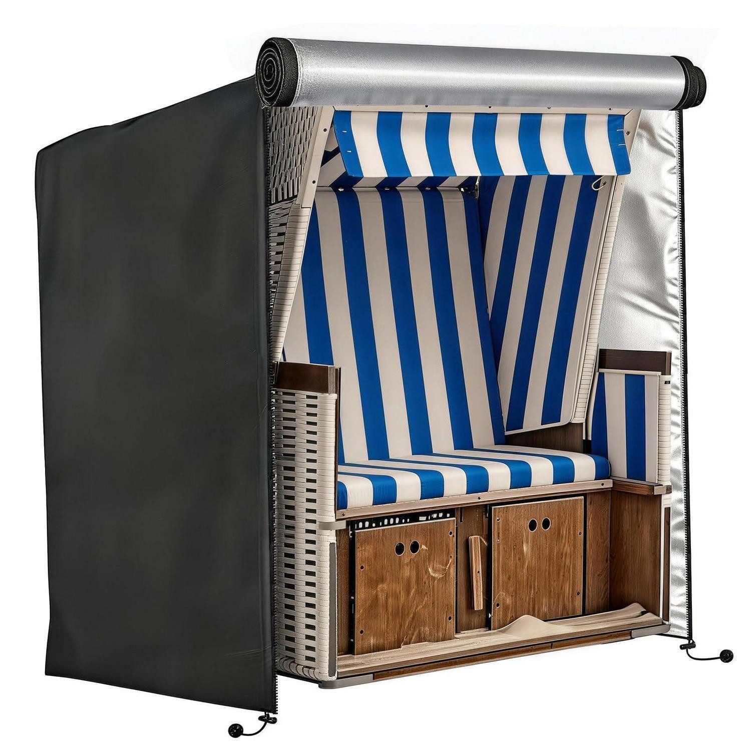 LuxusKollektion Strandkorb-Schutzhülle Strandkorbhülle 2-Sitzer 135x105x175/140cm (1-St)