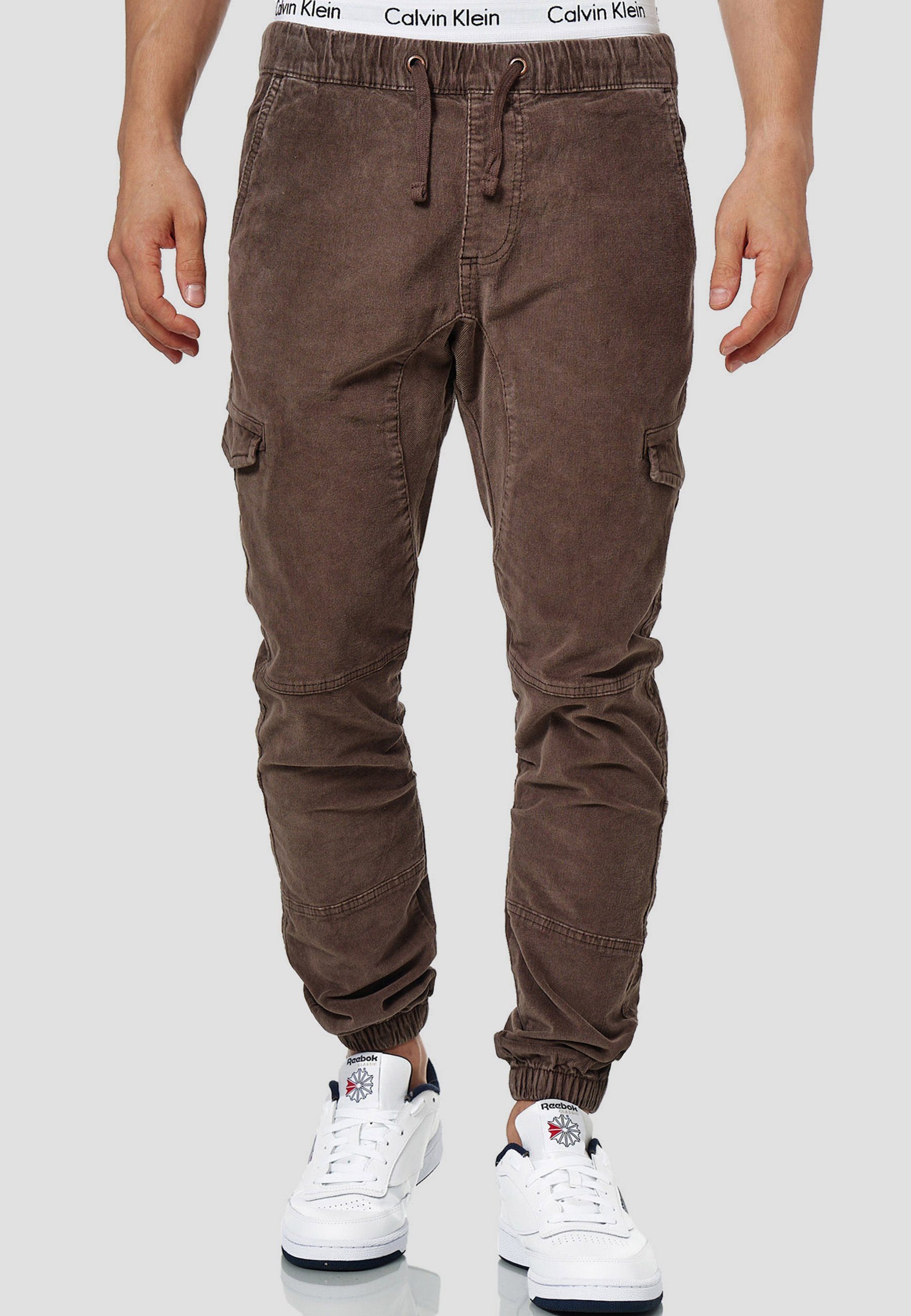 Indicode Brown Walker Cargohose Dk