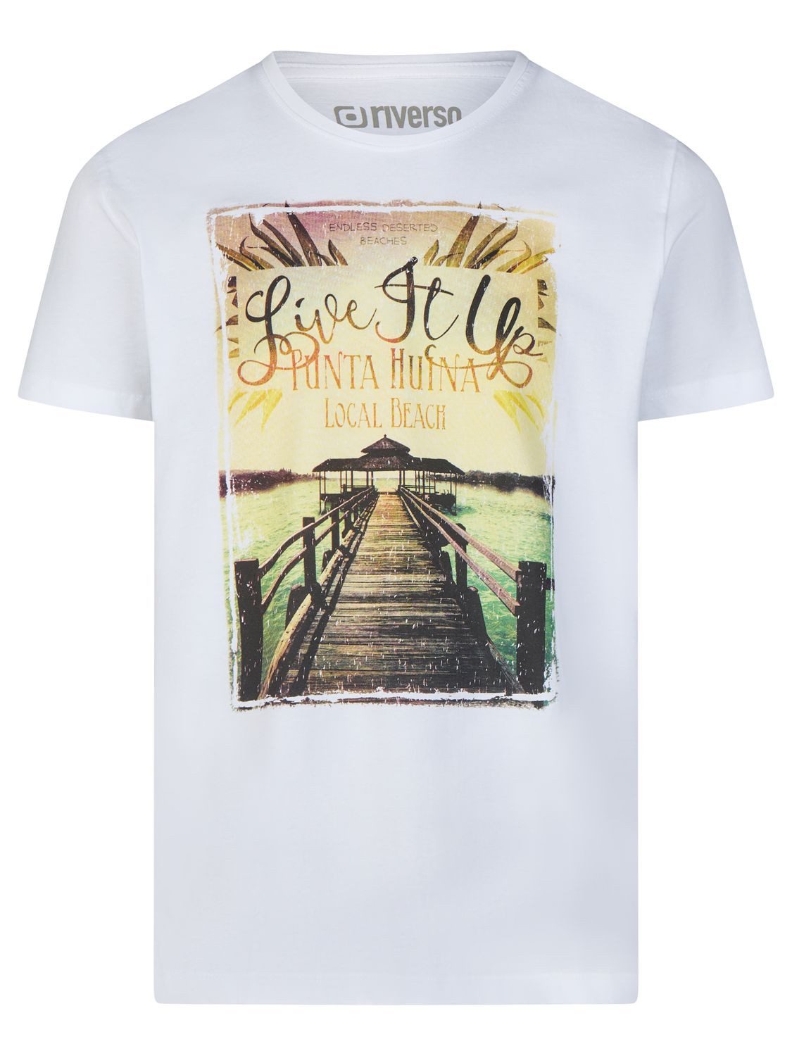 riverso T-Shirt Herren Fotoprintshirt RIVLukas Regular Fit (1-tlg) Kurzarm Tee Shirt mit Rundhalsausschnitt aus 100% Baumwolle