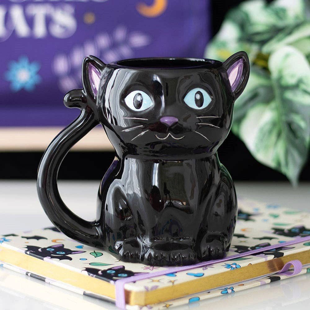 Something Different Tasse Süße Katzen 3D Tasse Gothic in schwarz, Süße Katzen 3D Tasse Gothic in schwarz