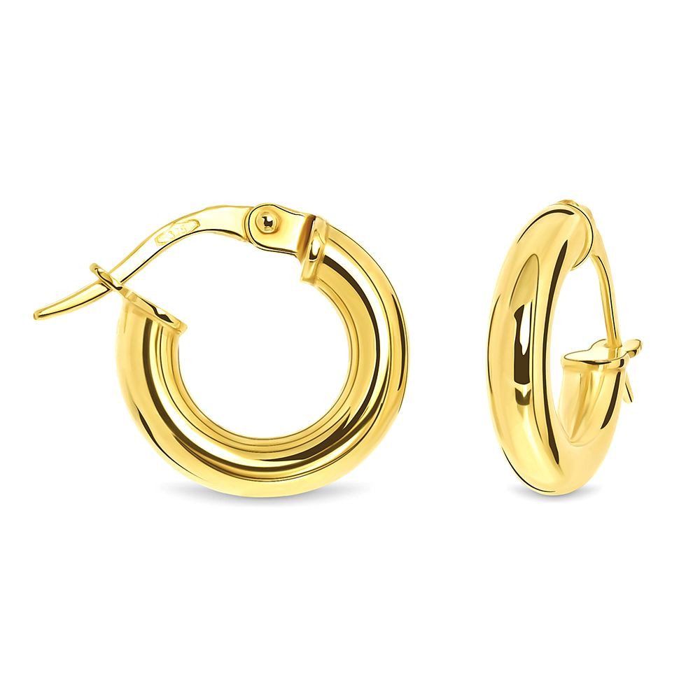 Klappcreolen MSIL905E für Damen Ohrringe aus 9K (375) Gelbgold - 14 mm Durchmesser