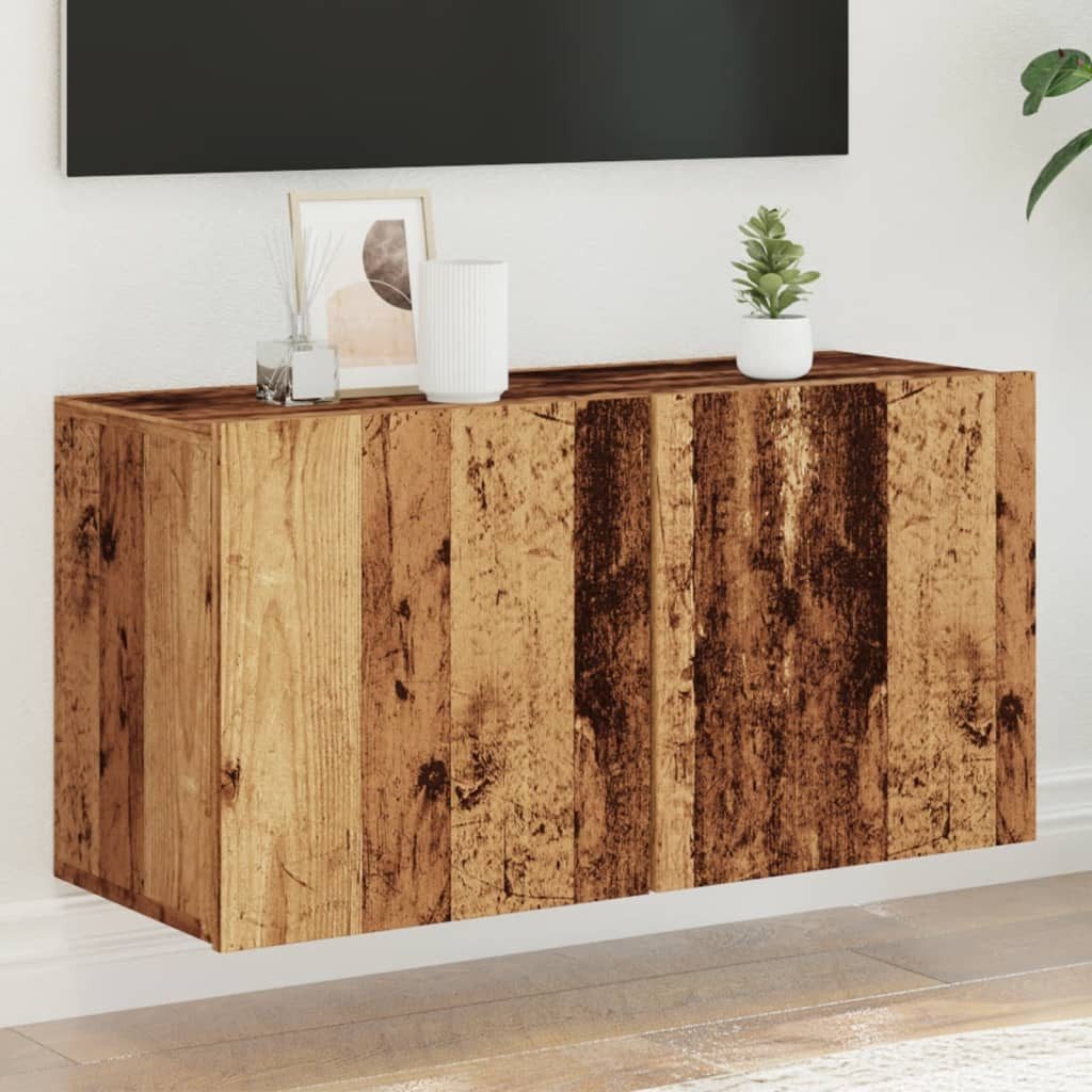 vidaXL Hängeschrank NA Sideboard Wandschrank Altholz-Optik 80x30x41 cm Hängeschrank