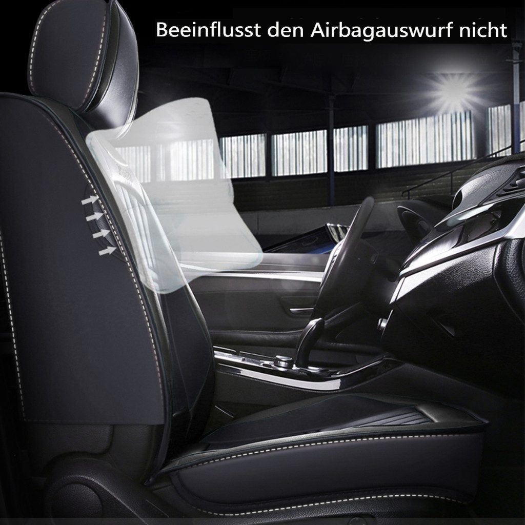 ELUTO Car Seat Covers, 5-Seat Universal Car Seat Covers, Protective Covers Complete Set, Faux Leather