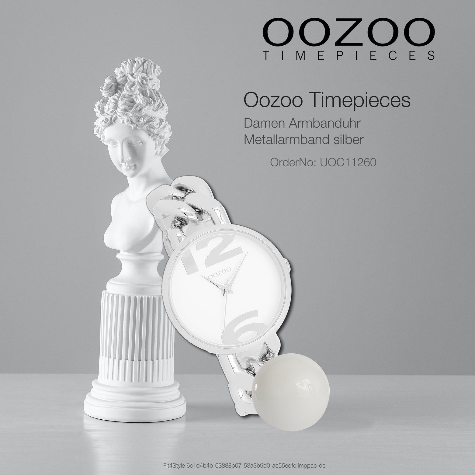 OOZOO Quarzuhr Oozoo Damen Armbanduhr groß 40mm) rund, Metallarmband, Analog, Damenuhr Fashion-Style Timepieces (ca