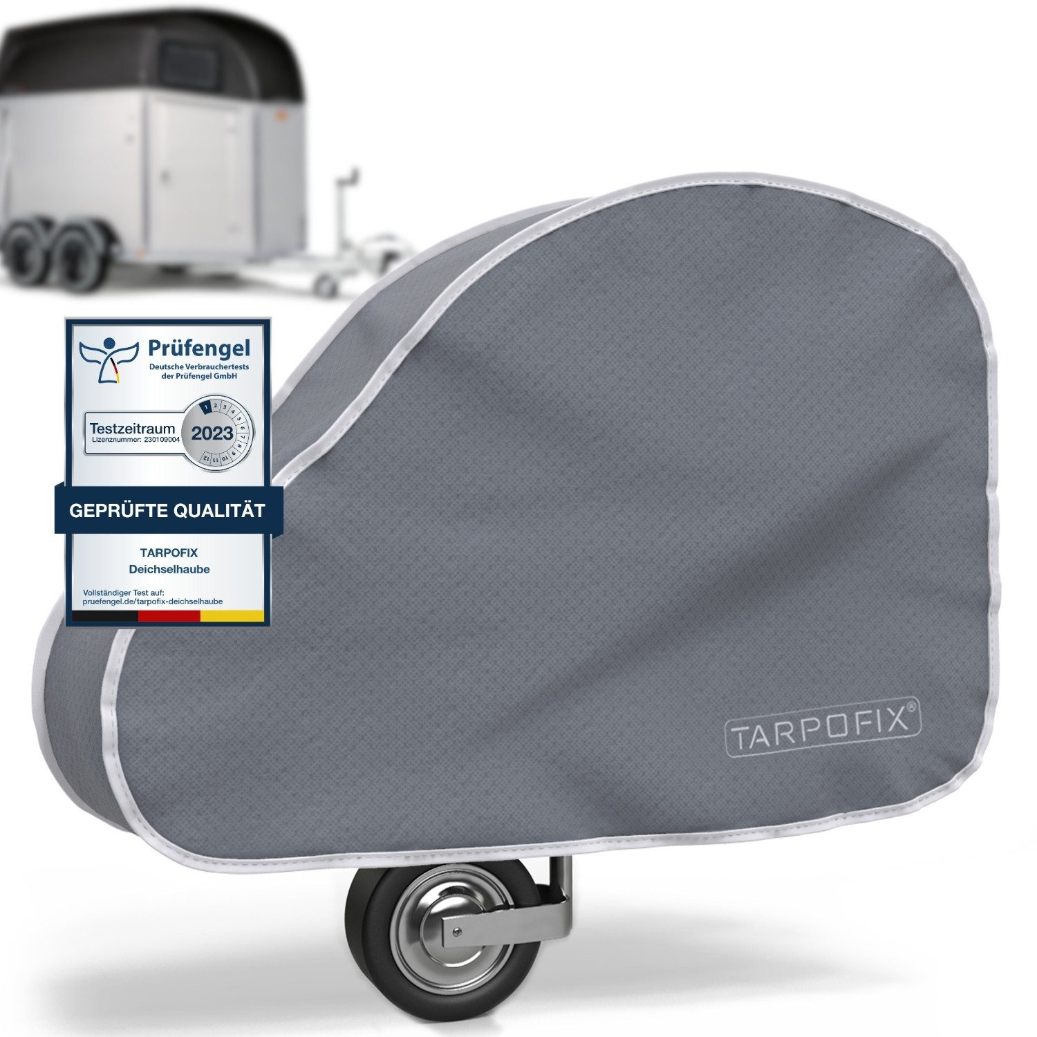 Tarpofix® Schutzplane Deichselabdeckung Pferdeanhänger 130x20x75 cm (Deichselhaube XXL Anhänger), wasserdicht, UV-beständig von Tarpofix®