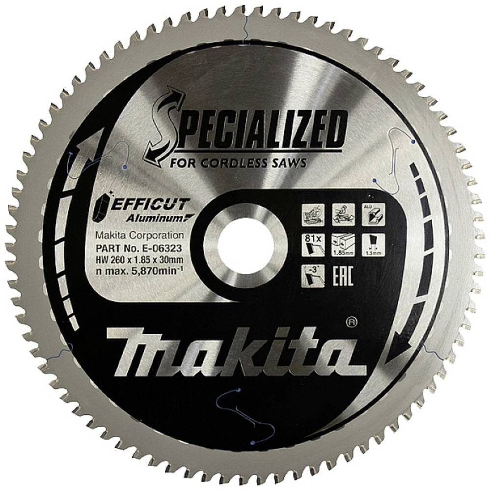 Makita Kreissägeblatt EFFICUT Sägeb.260x30x81Z E-06323