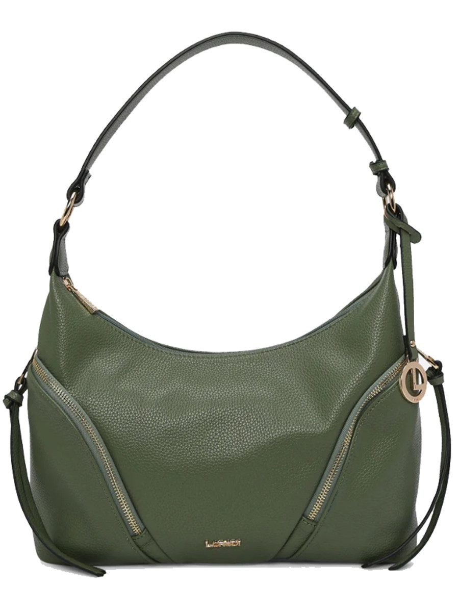 L. CREDI Hobo L.CREDI L.CREDI Hobo-Bag LARINA Damen-Umhängetasche Schwarz Moos