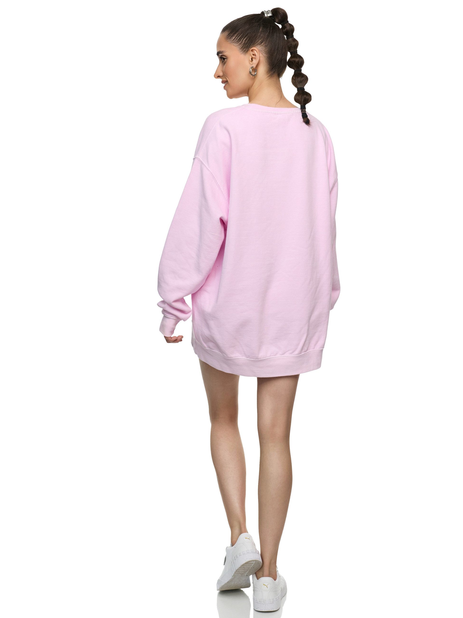 Worldclassca Sweatshirt Worldclassca Oversized Sweatshirt REBELLION Print Langarm Pullover PRINT - REBELLION - MIDNIGHT - MOTORCYCLE CLUB - ANGEL
