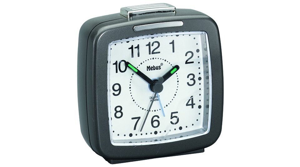 Mebus 40645 Quarz Projektionsuhr – Schwarz, Mit Wecker | Praktische Uhr Mit Projektionsfunktion