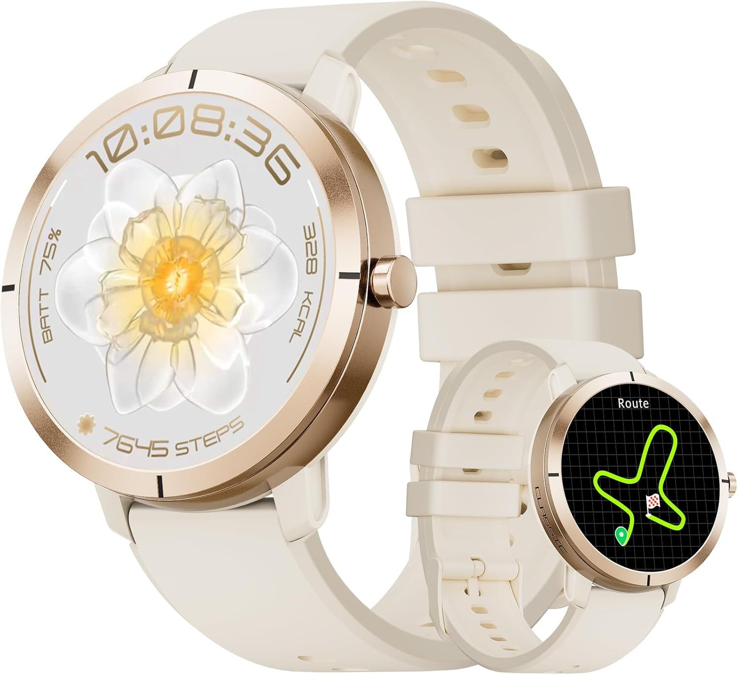 DREMAC DM5-B Smartwatch (3,4 cm, android ios), GPS Smartwatch mit AMOLED Display und 170 Sportmodi