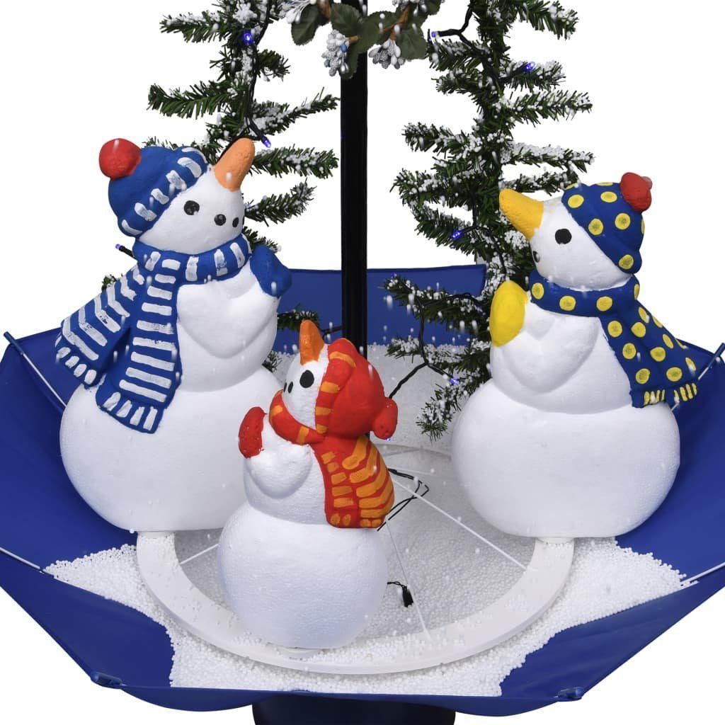 Blau Weihnachtsbaum mit 75 Weihnachtsbaum cm Künstlicher PVC Schnee vidaXL Schirm-Fuß und