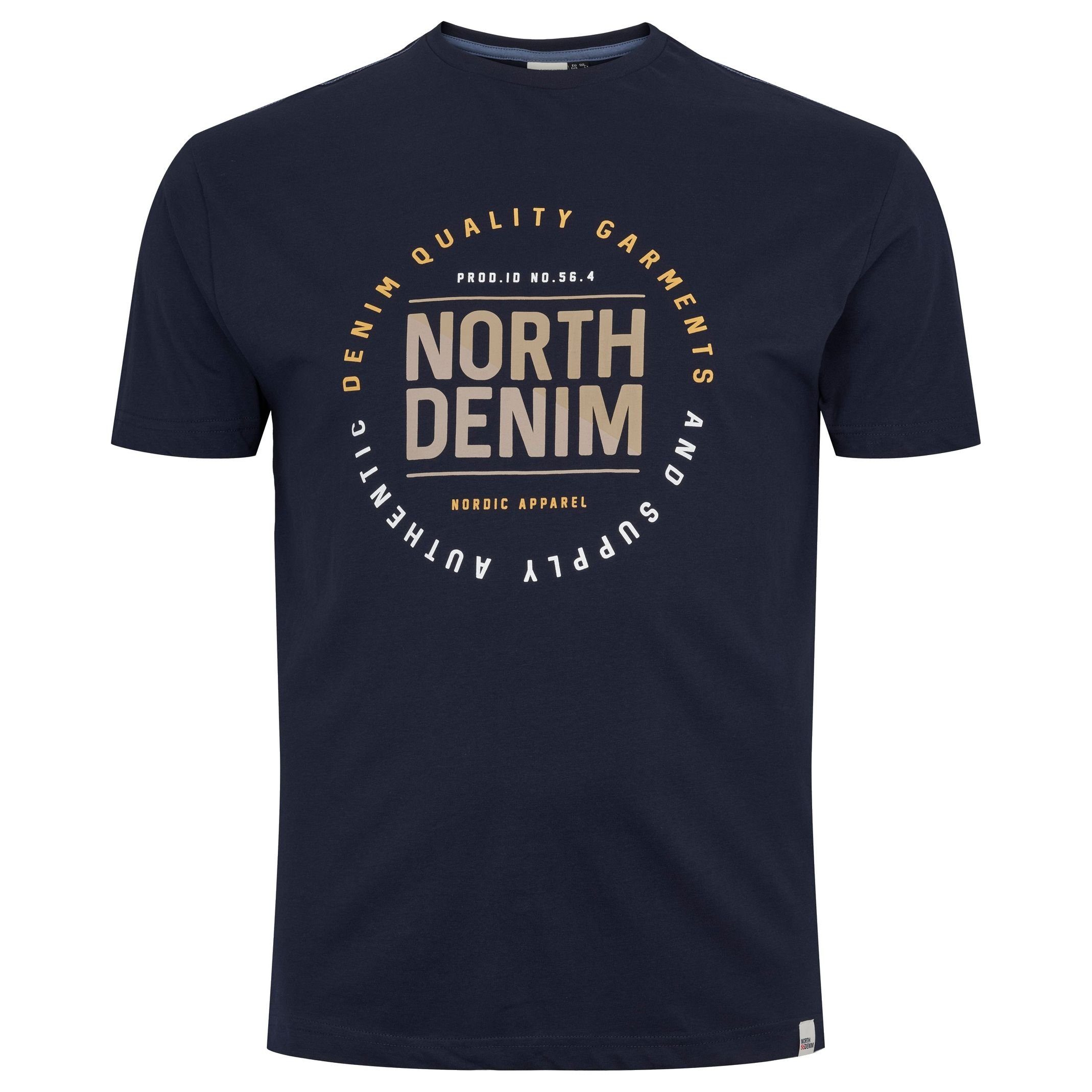 north Printed von Größen, XXL North 56 T-Shirt 56 Print-Shirt in 4 Denim navy