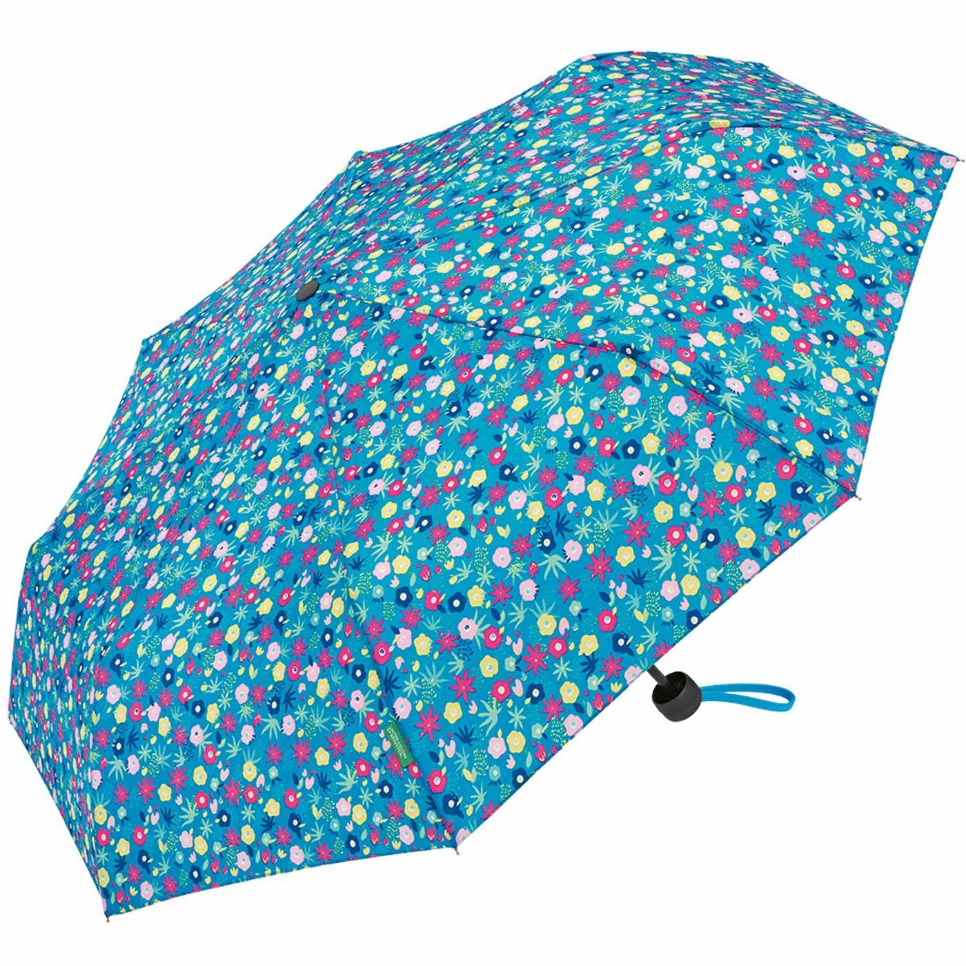 Millefleur Blütenmeer Taschenregenschirm blau - für Super Mini ein United Colors of unterwegs blue, Benetton diva