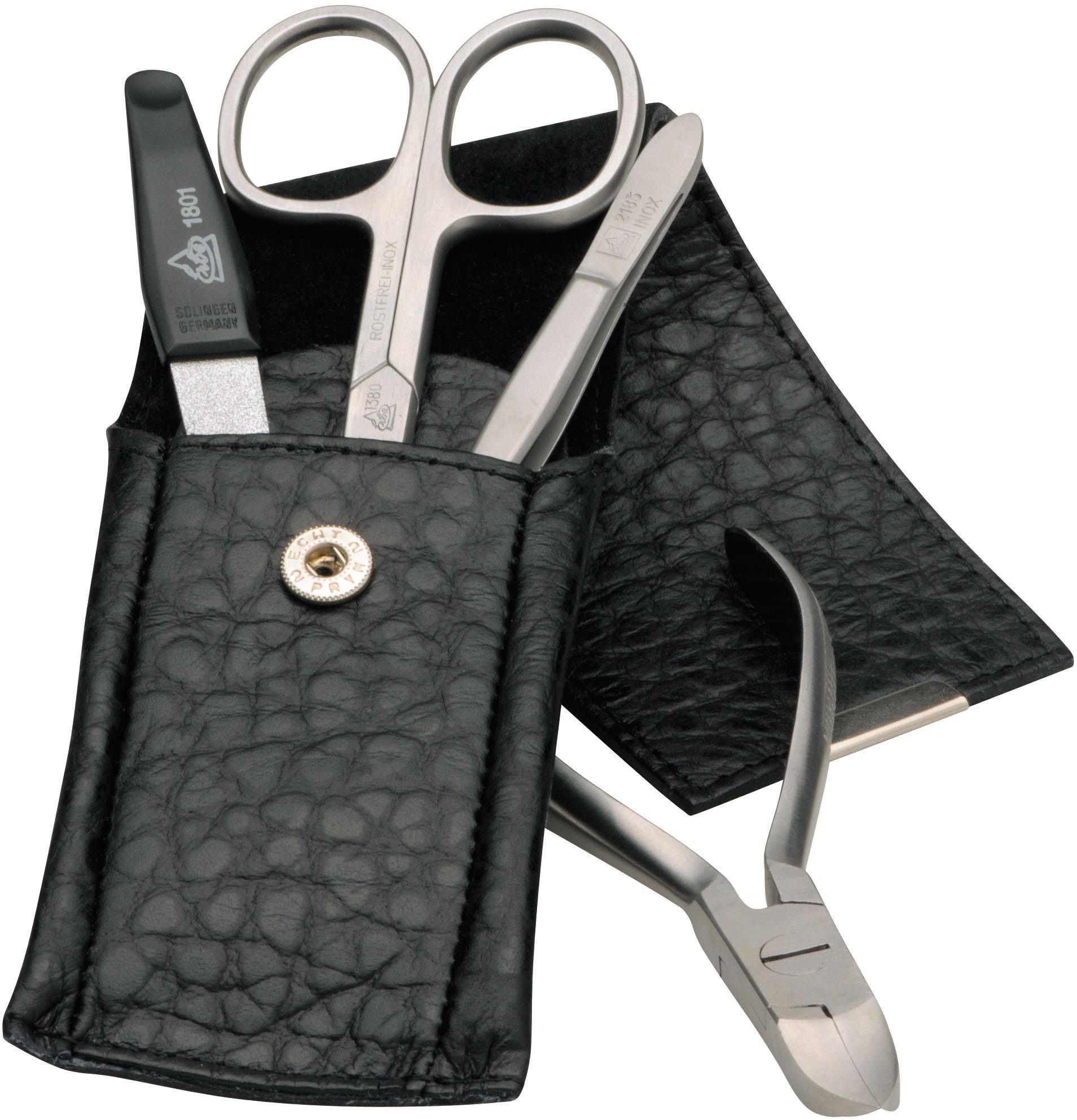 ERBE Maniküre-Etui Lederetui Travel, 4 tlg., Taschenetui, Rindleder, rostfrei